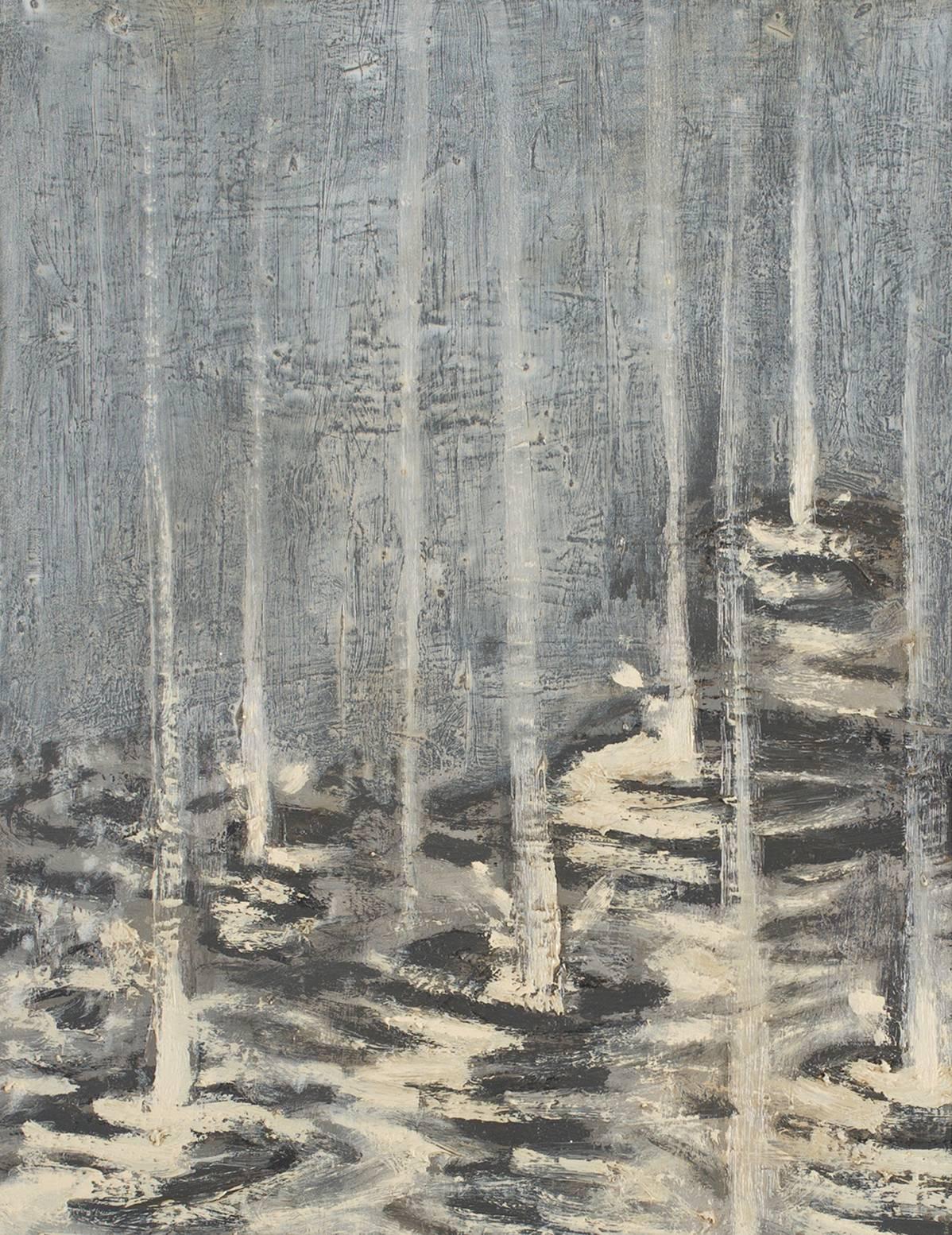 Paul Manes Abstract Painting - Untitled Rain Painting, Oil on Canvas