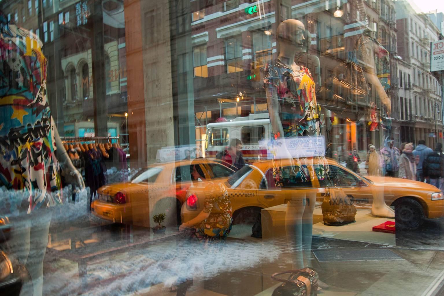 Yancy Clete Christopher Color Photograph - Fire Reflection, 2011 New York City Photograph