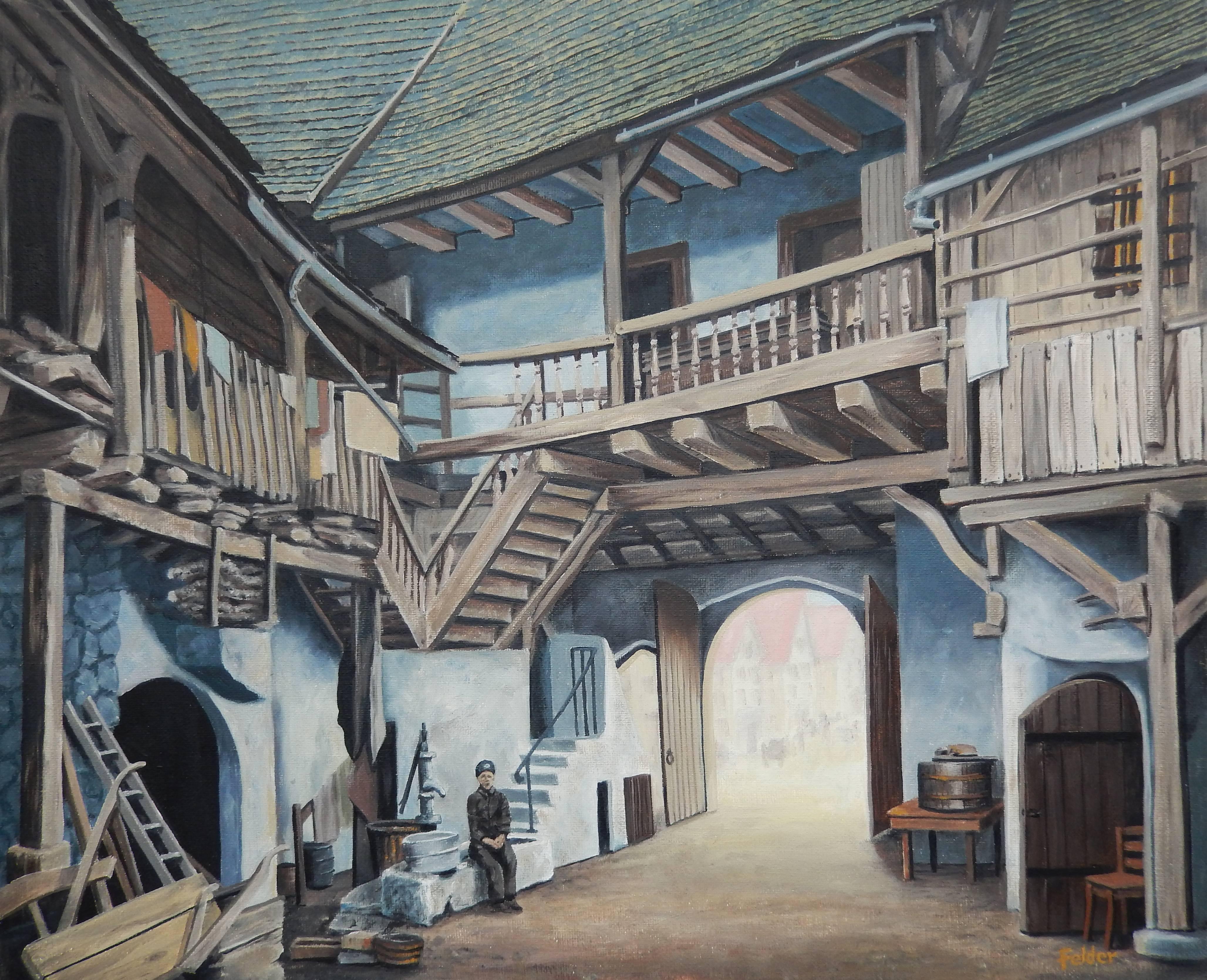 Larry Felder Interior Painting - French Coutyard