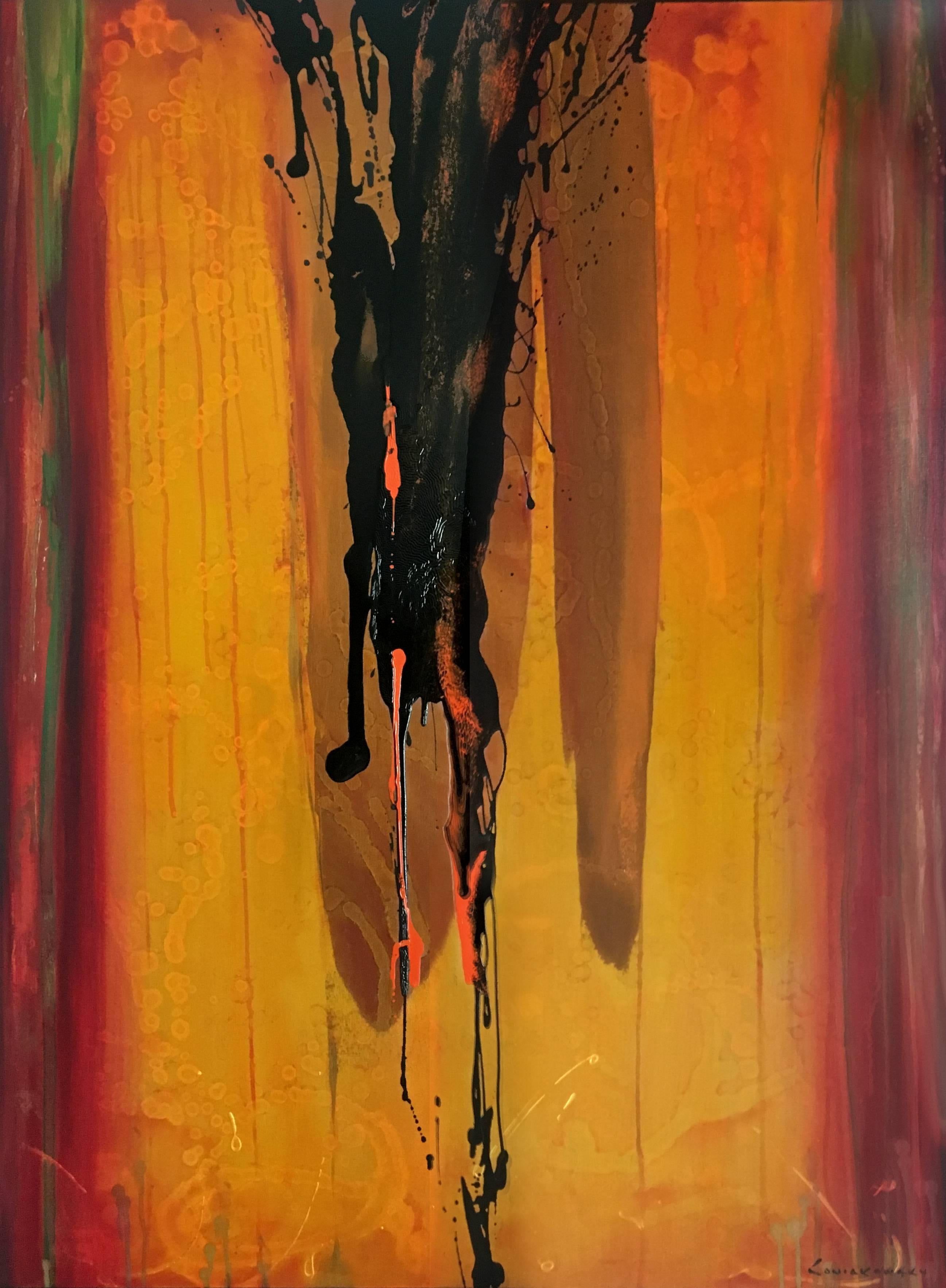 Wade Koniakowsky Abstract Painting - Apparition Falling