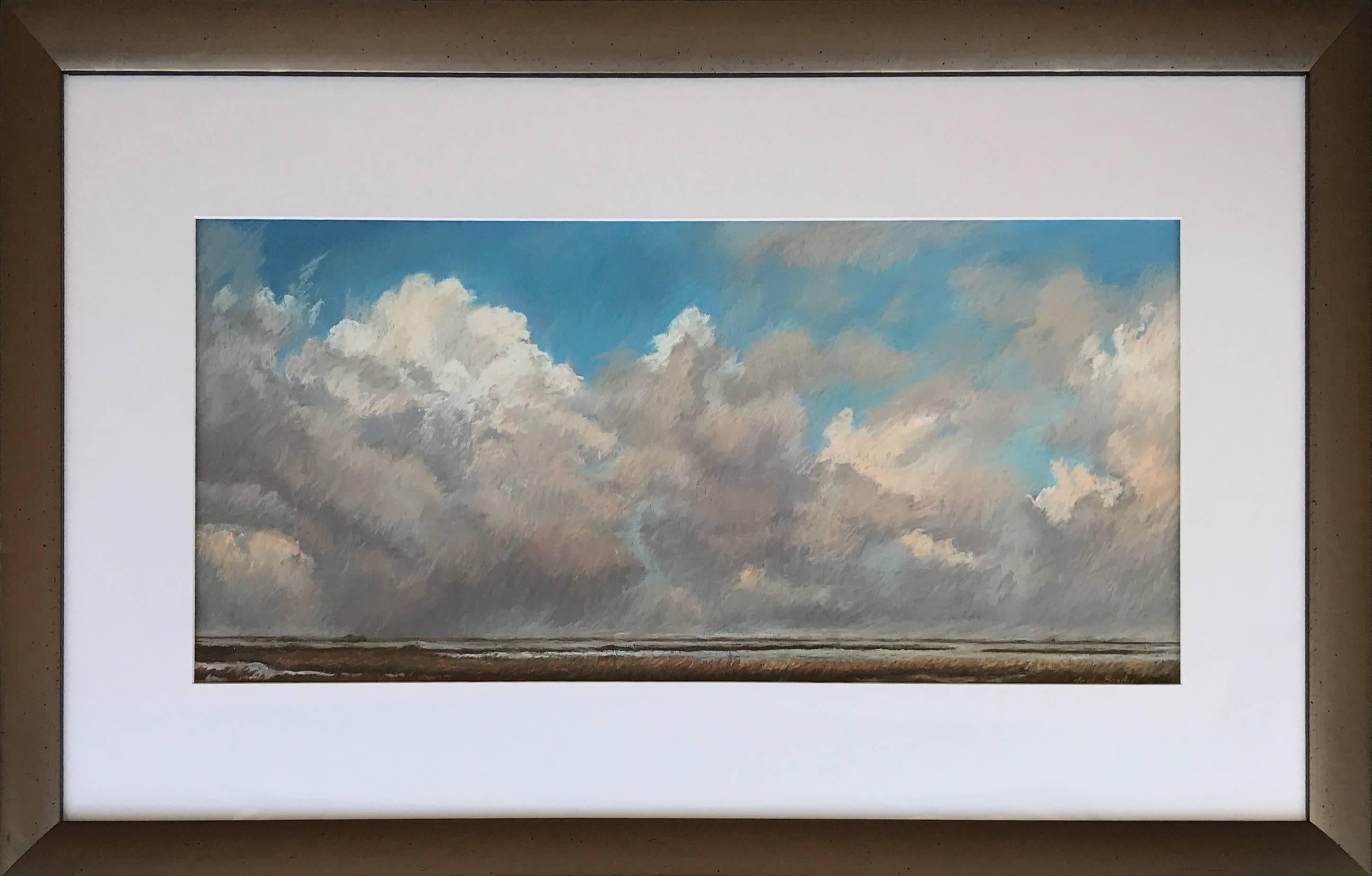 Early Morning Bay Clouds - Painting by Nancy Bandy