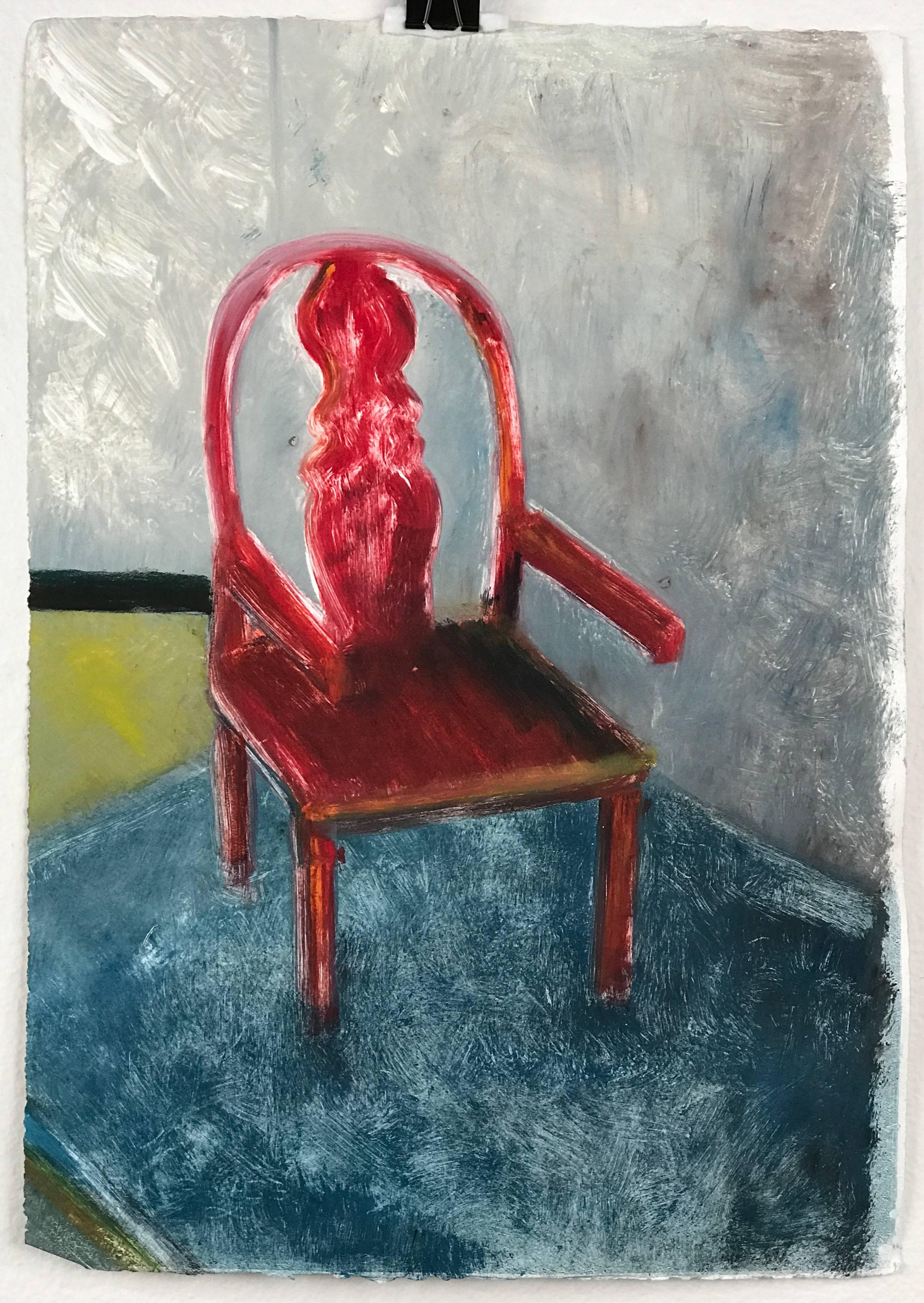 Carolyn Young Interior Print - Red Chair