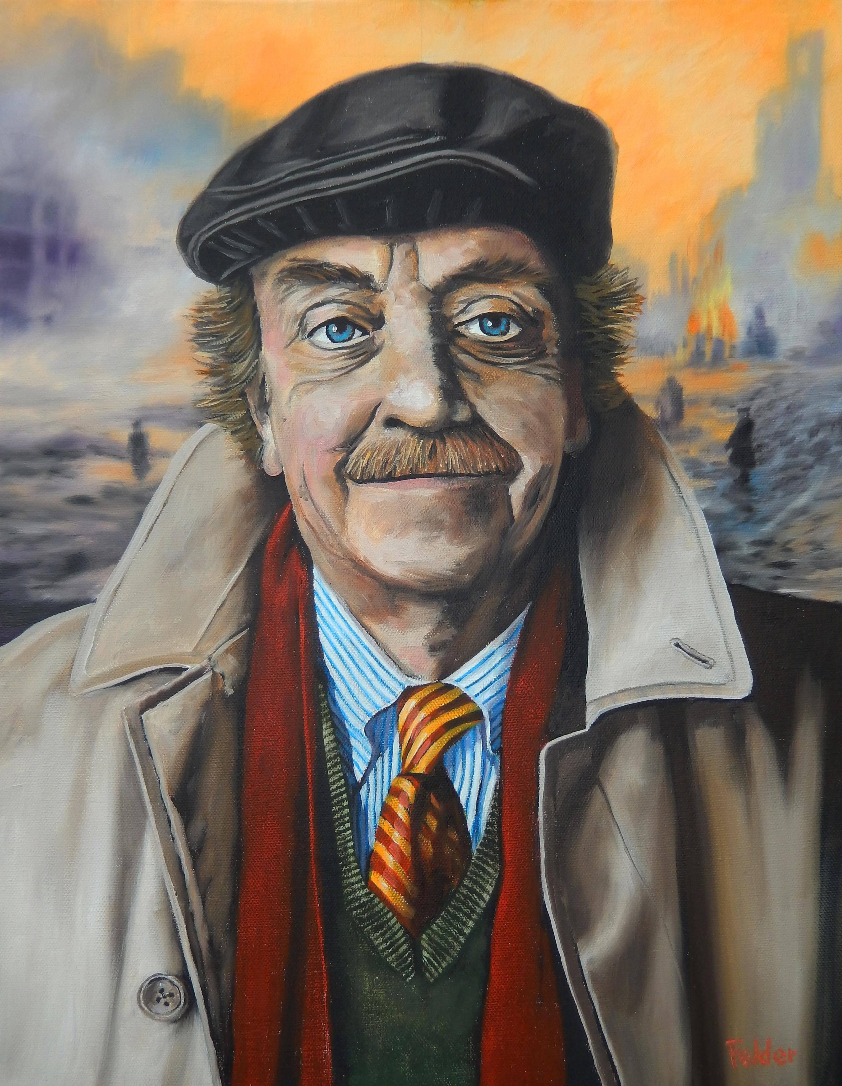 Larry Felder Portrait Painting - Kurt Vonnegut