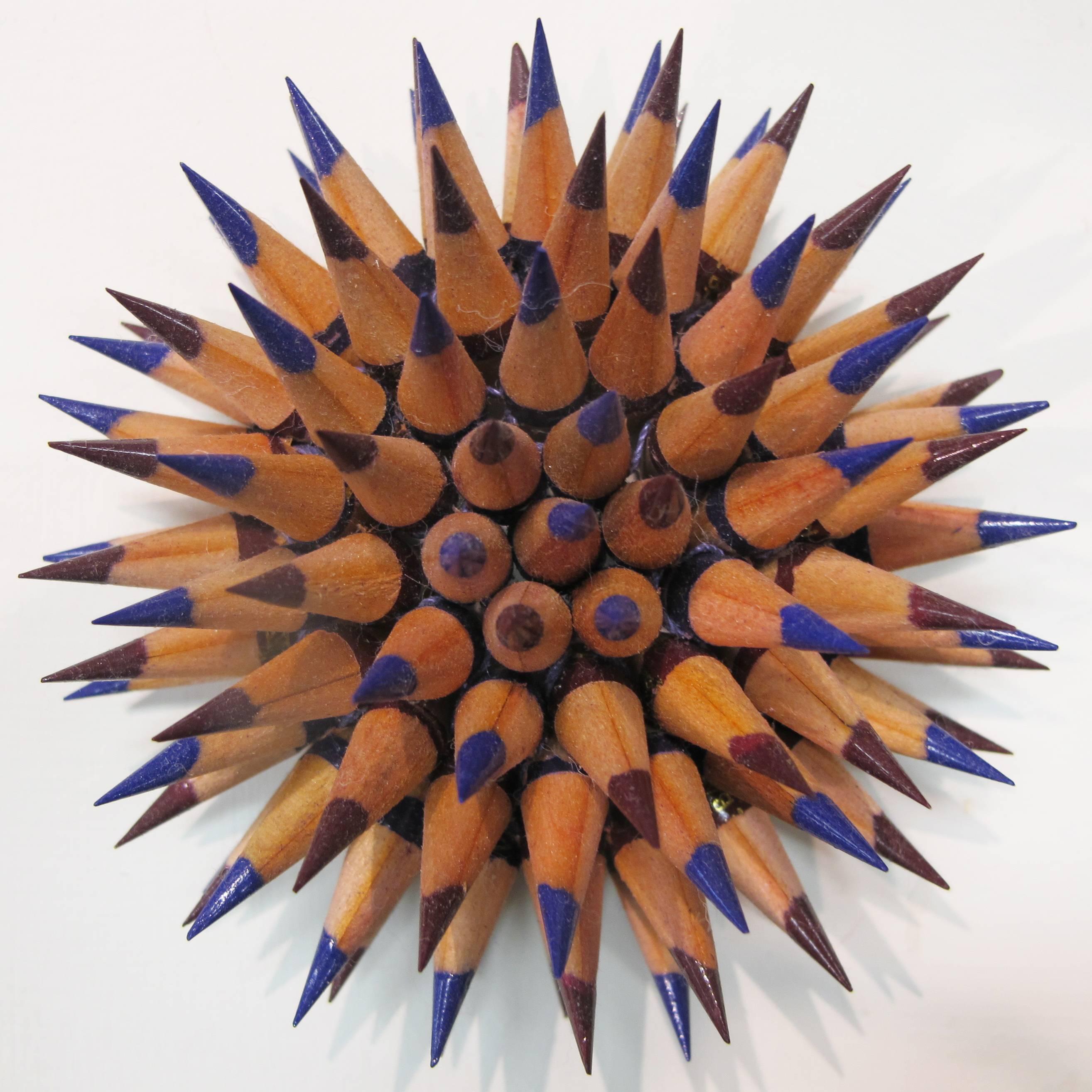 Indigo Sea Urchin - Sculpture by Jennifer Maestre