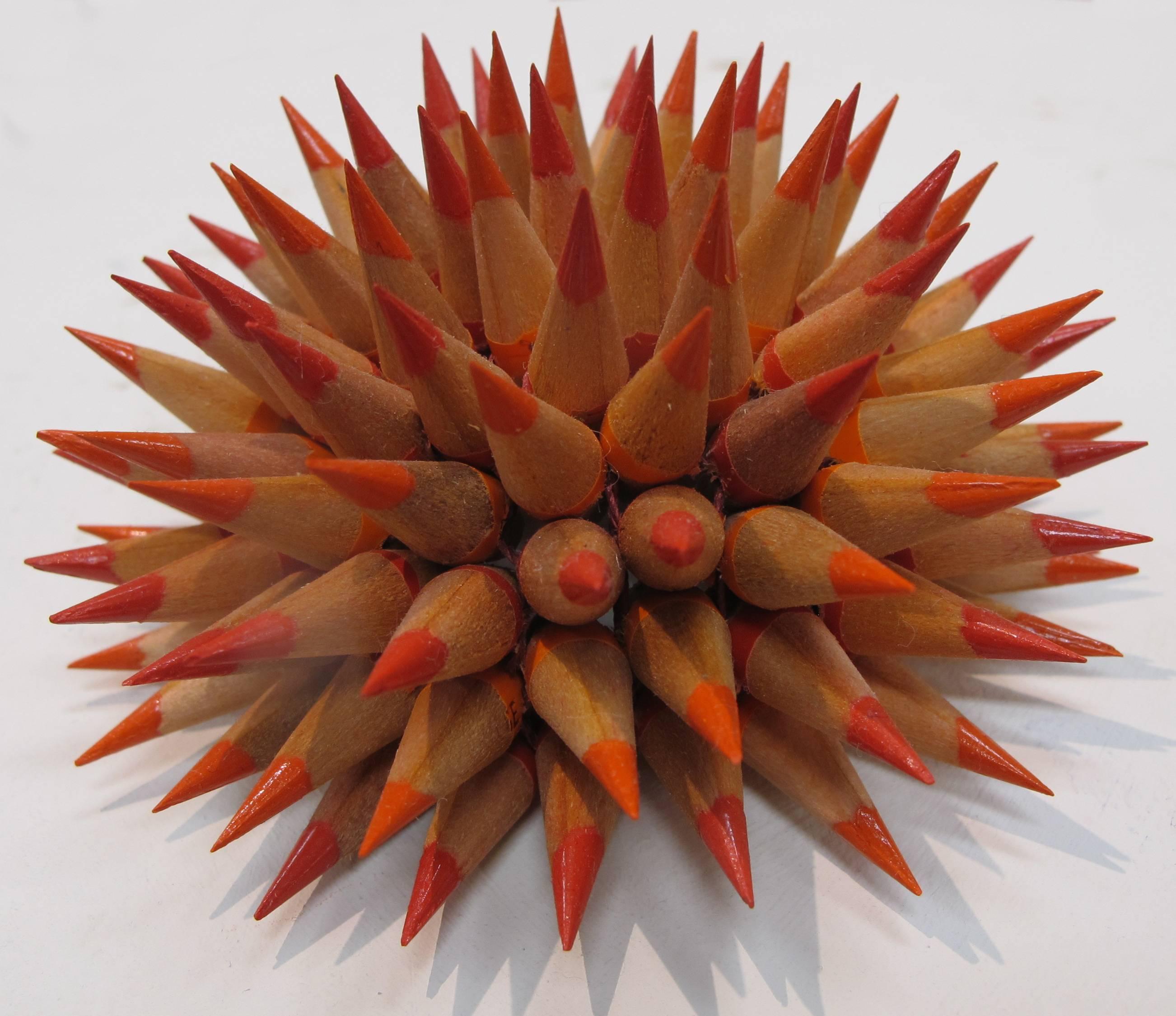 Crimson Sea Urchin - Sculpture by Jennifer Maestre
