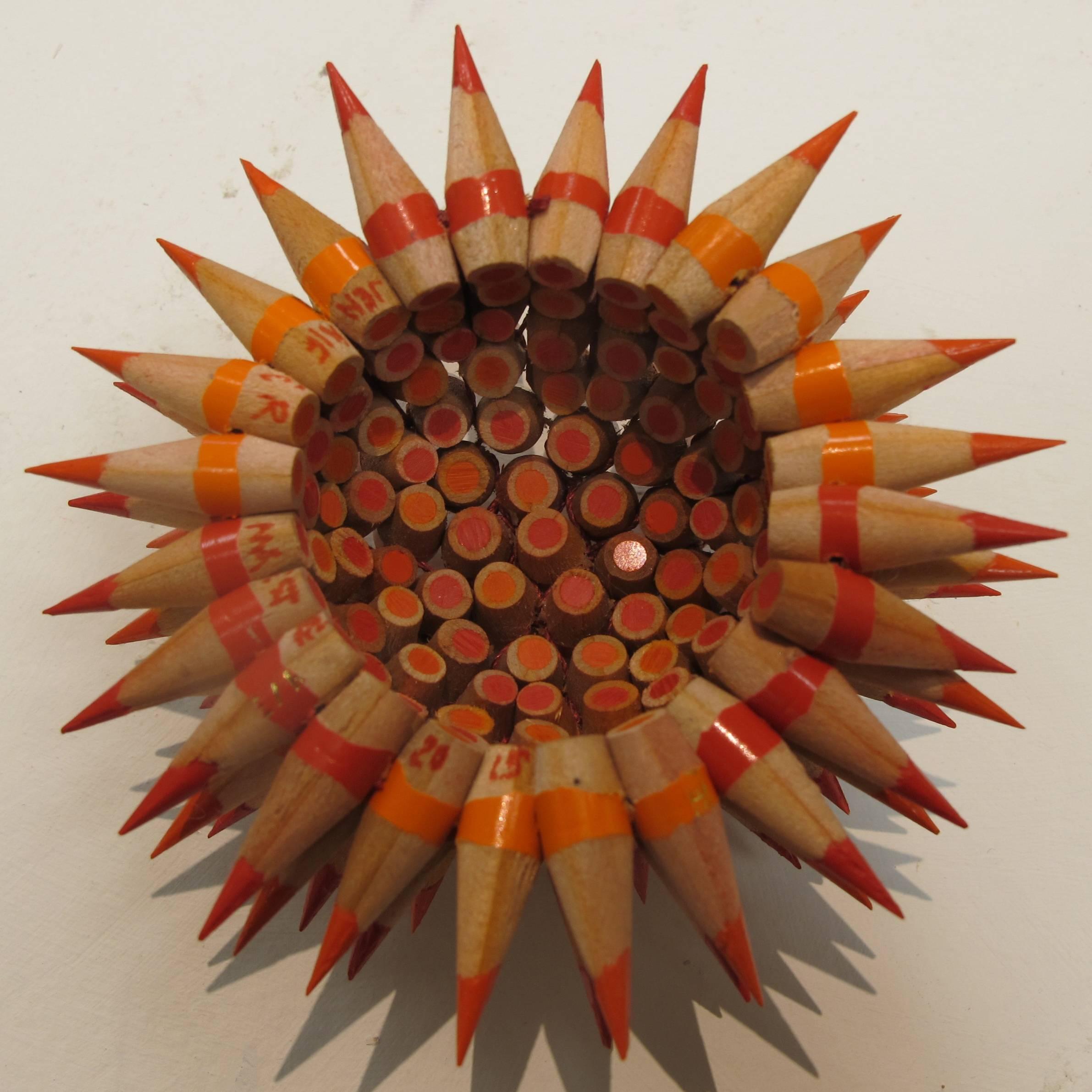 Crimson Sea Urchin - Contemporary Sculpture by Jennifer Maestre