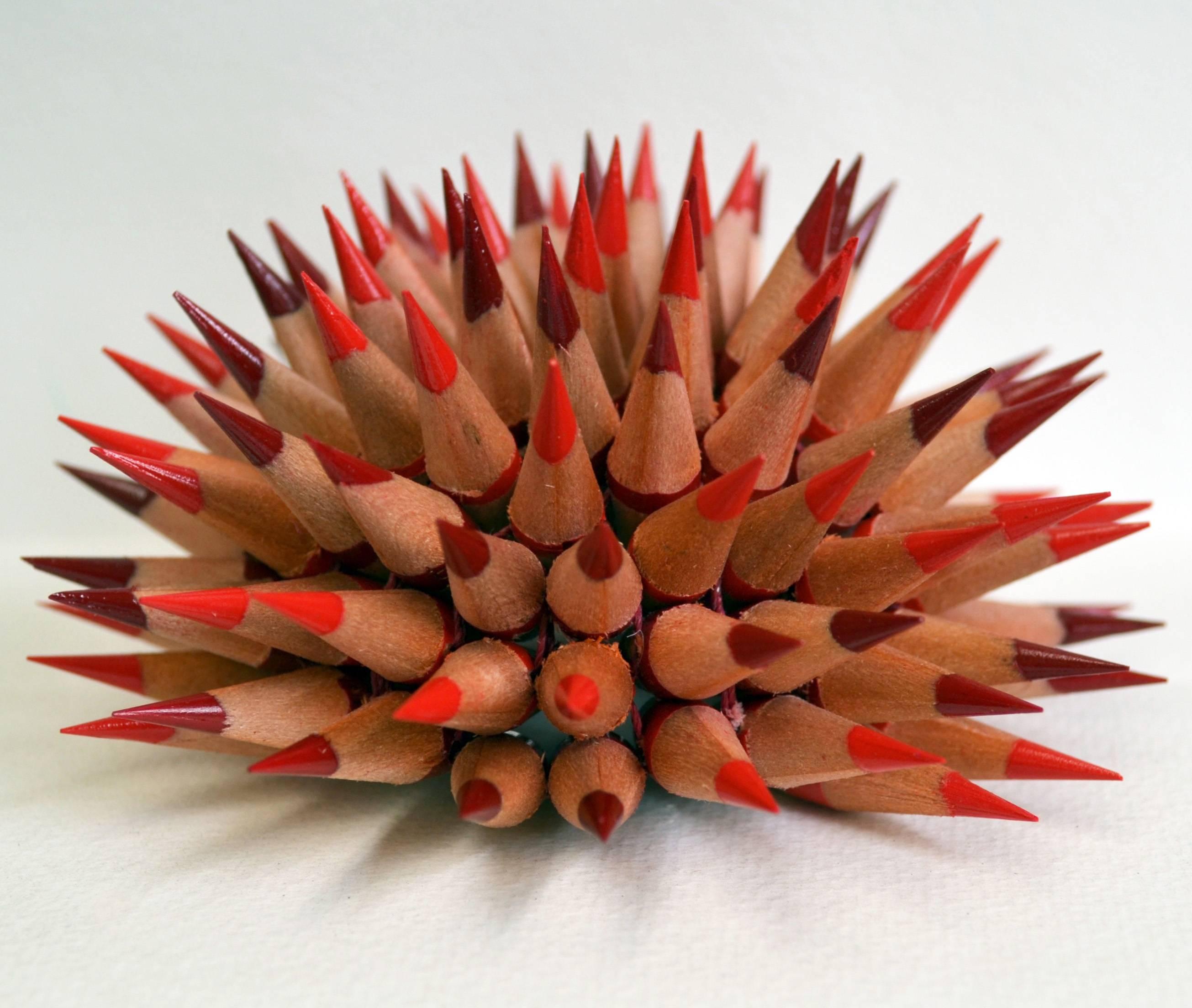 Jennifer Maestre Figurative Sculpture - Crimson Sea Urchin