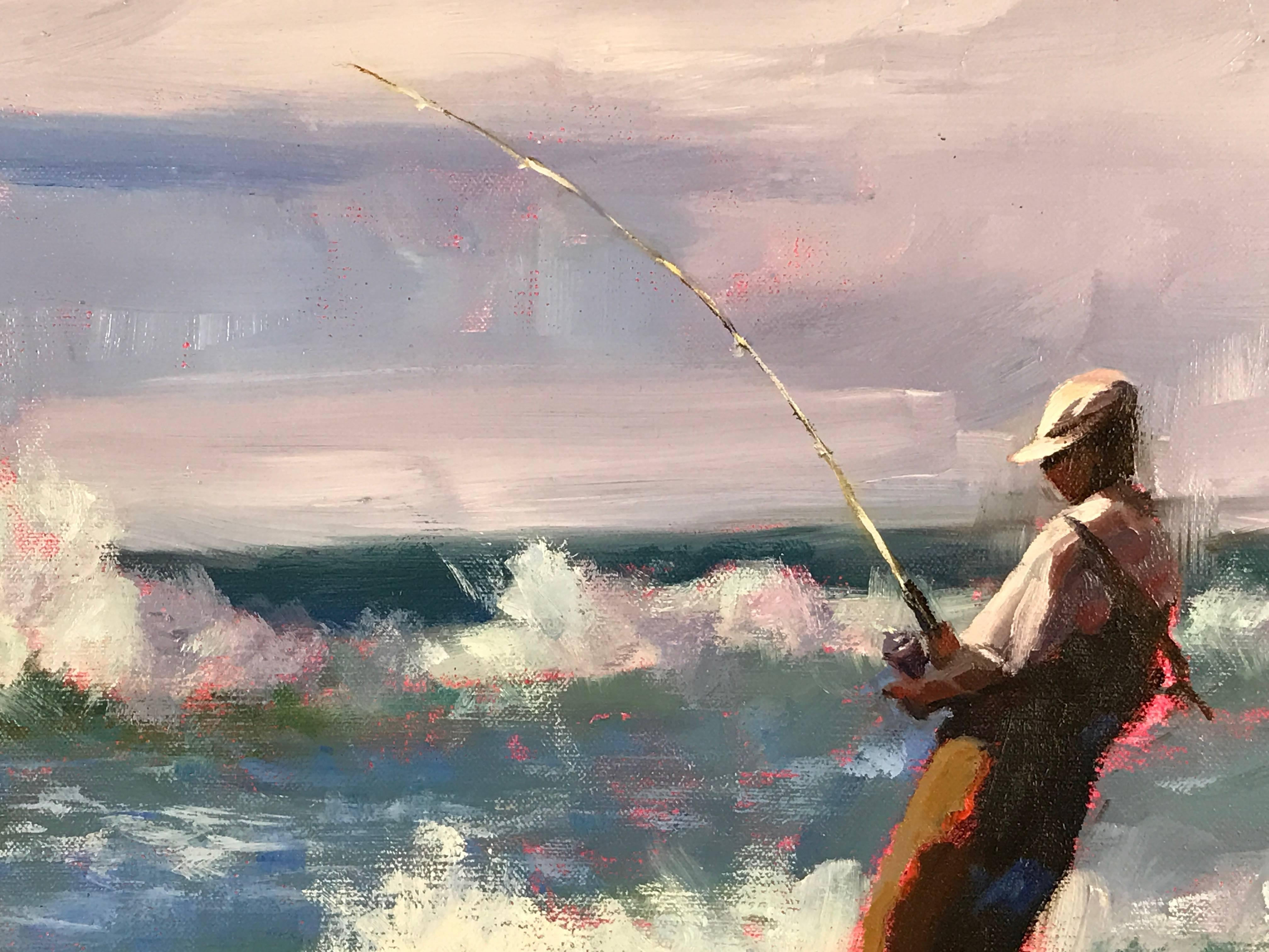 Morning Catch - Contemporary Painting by Carol Devereaux