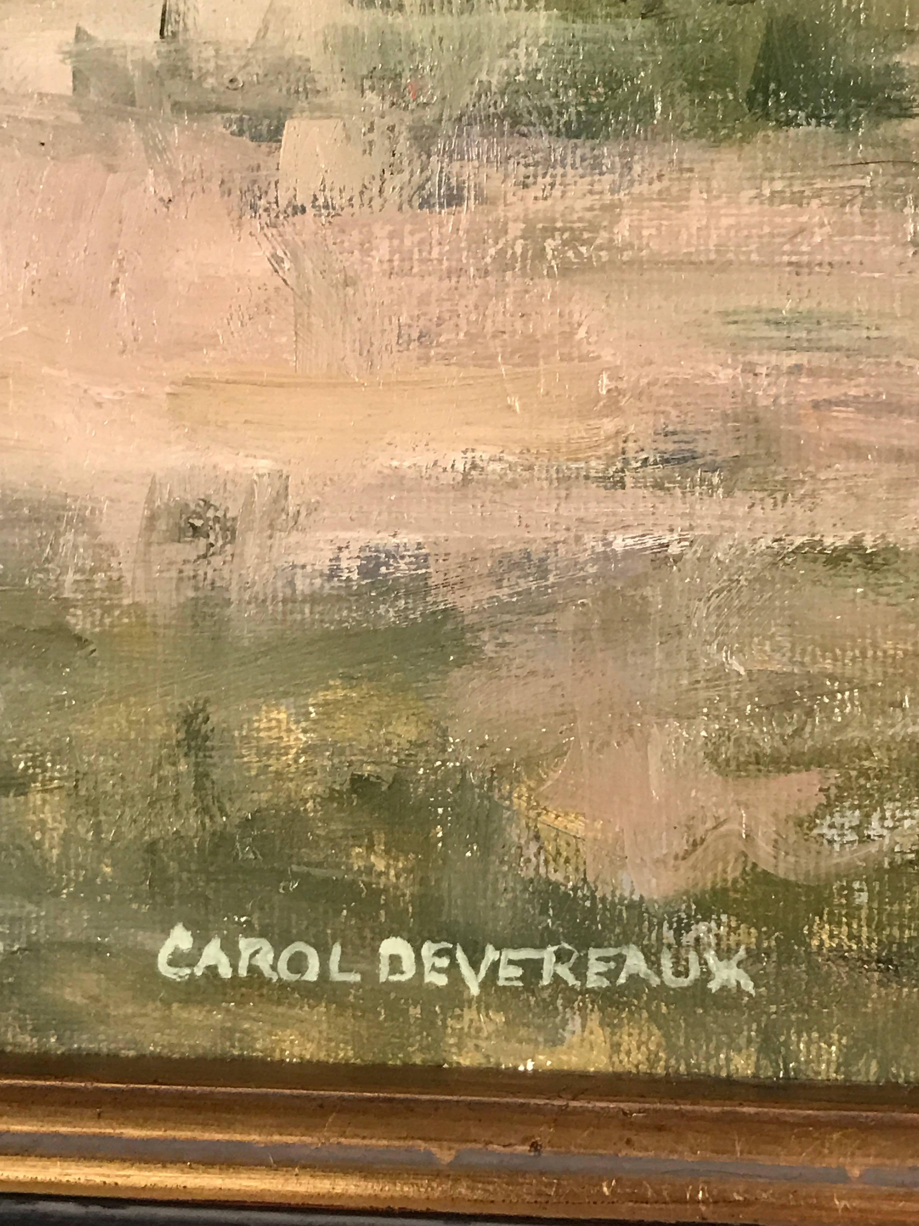 Smoke Break - Gray Portrait Painting by Carol Devereaux