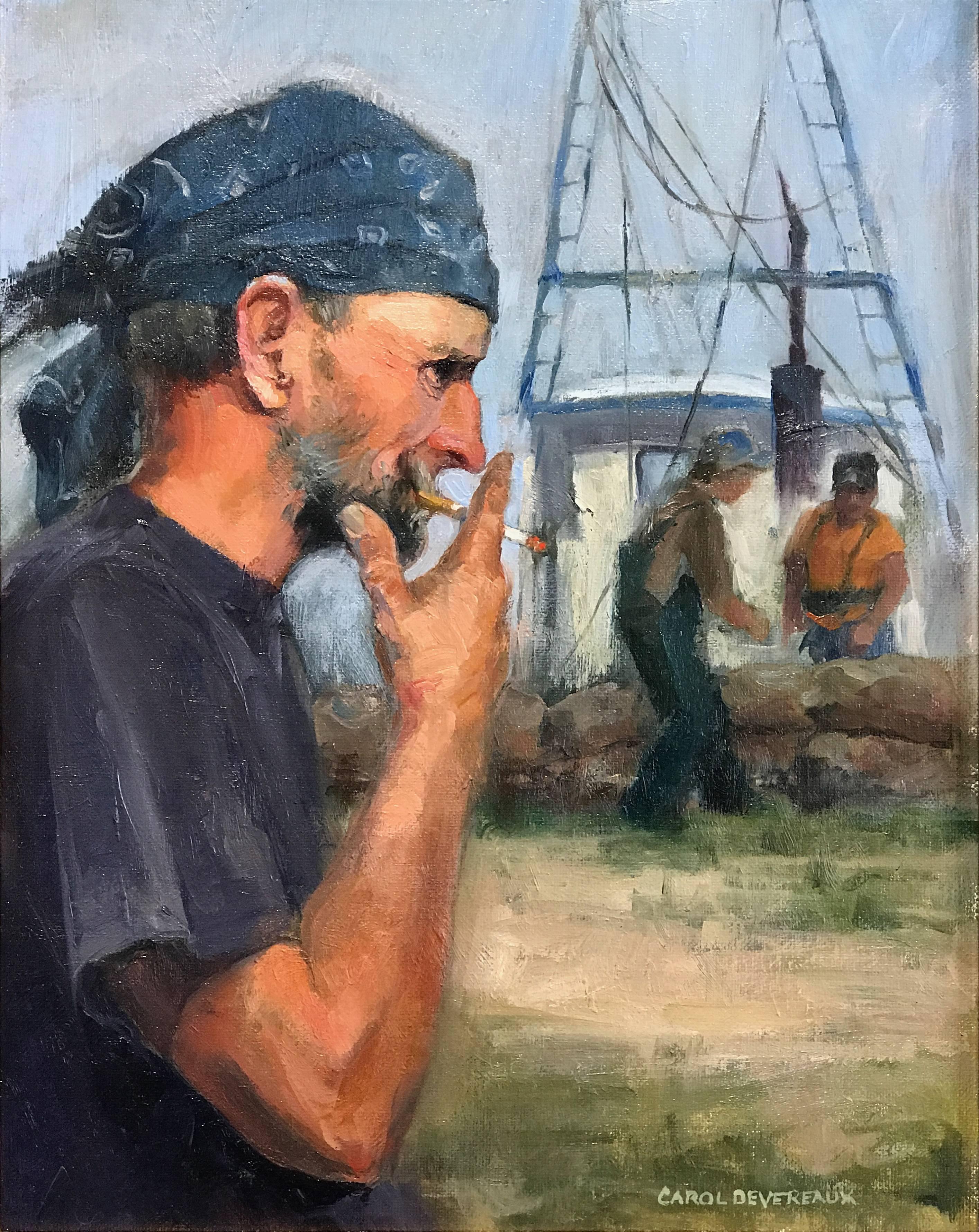 Carol Devereaux Portrait Painting - Smoke Break