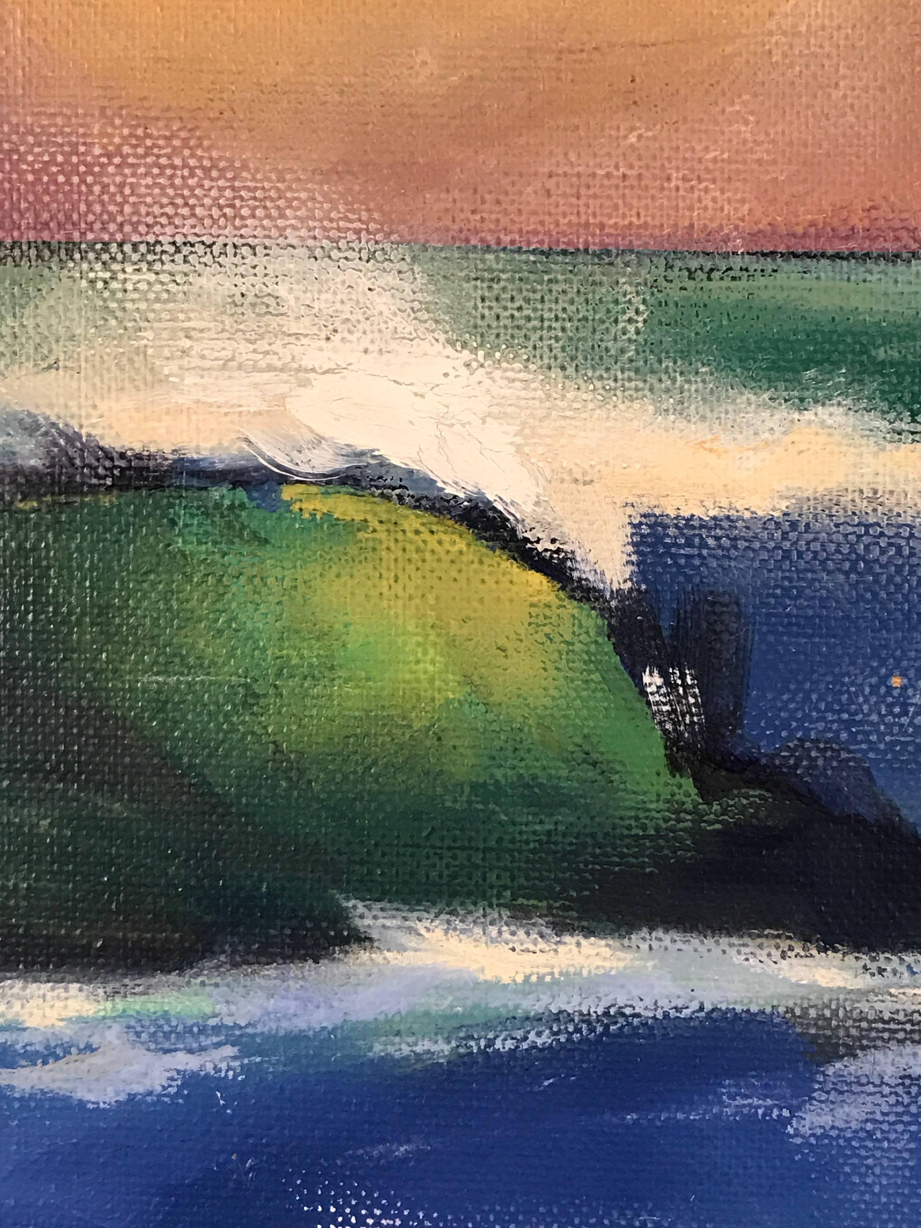 Waves at Sunrise - Impressionist Painting by Wade Koniakowsky