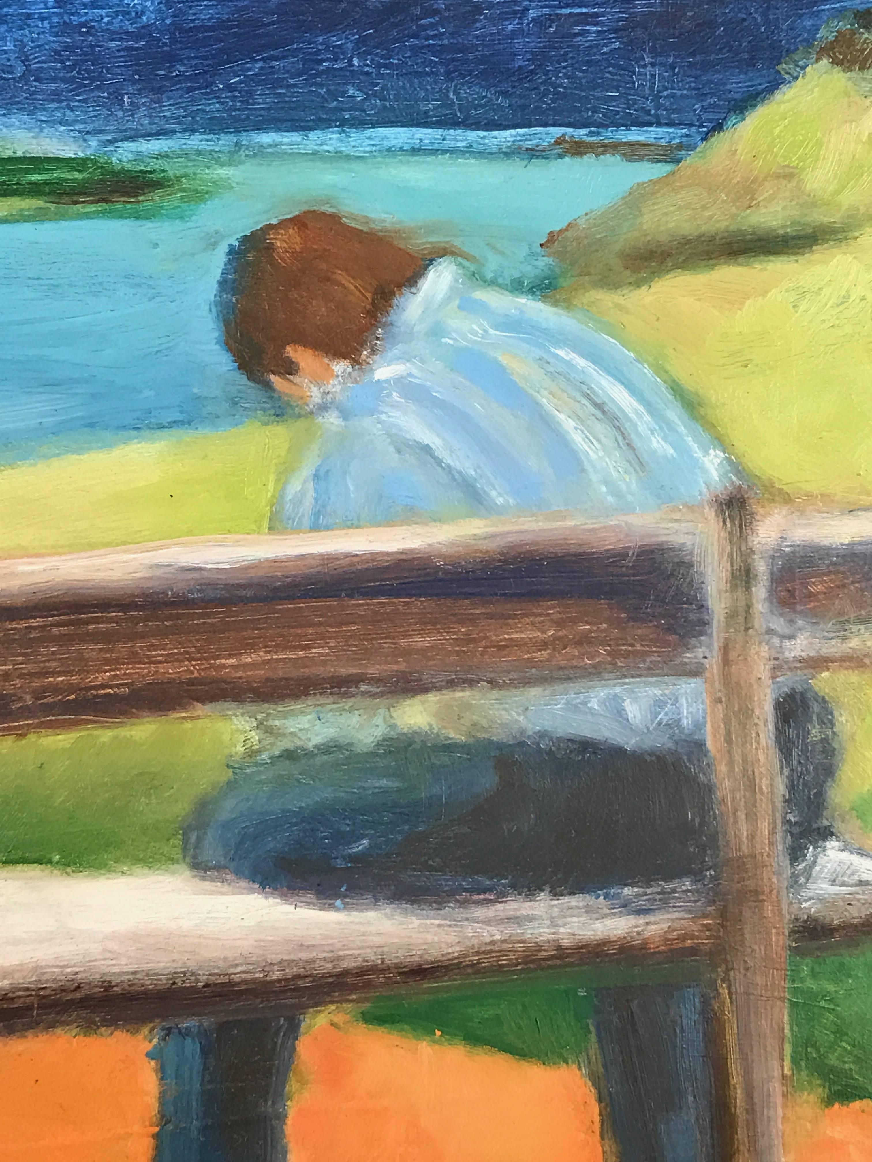 The Bench - Impressionist Painting by Carolyn Young