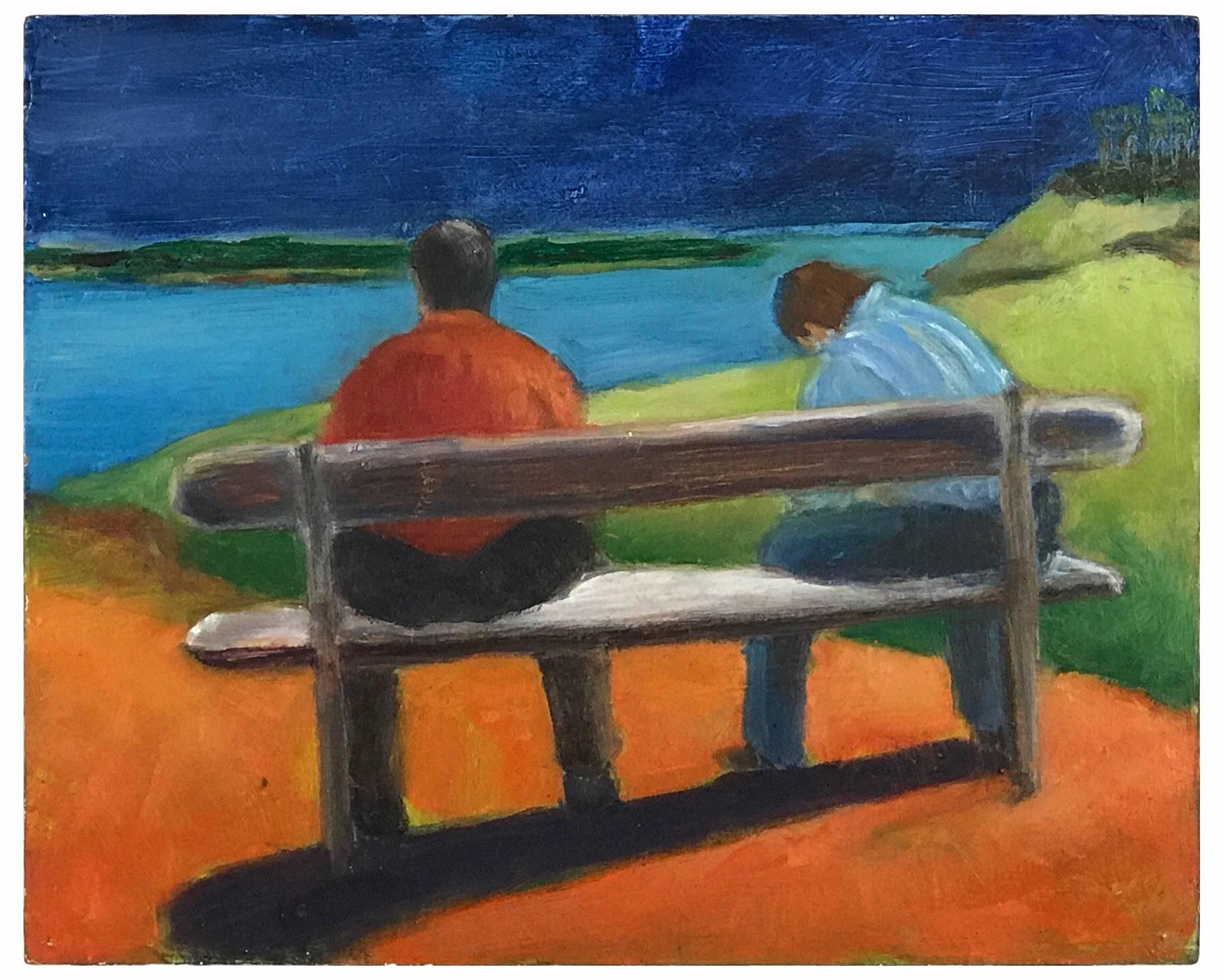 Carolyn Young Landscape Painting - The Bench