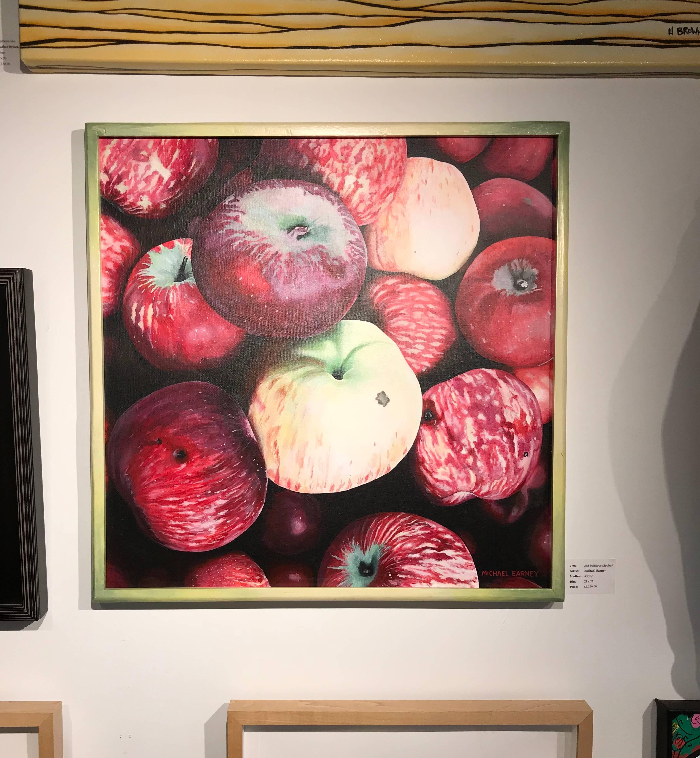 Apples - Contemporary Painting by Michael Earney
