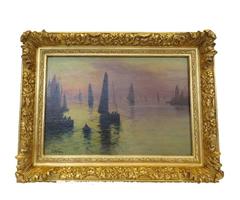 Fishing Departure Sailboats in Brittany - Painting by Paul Philippe