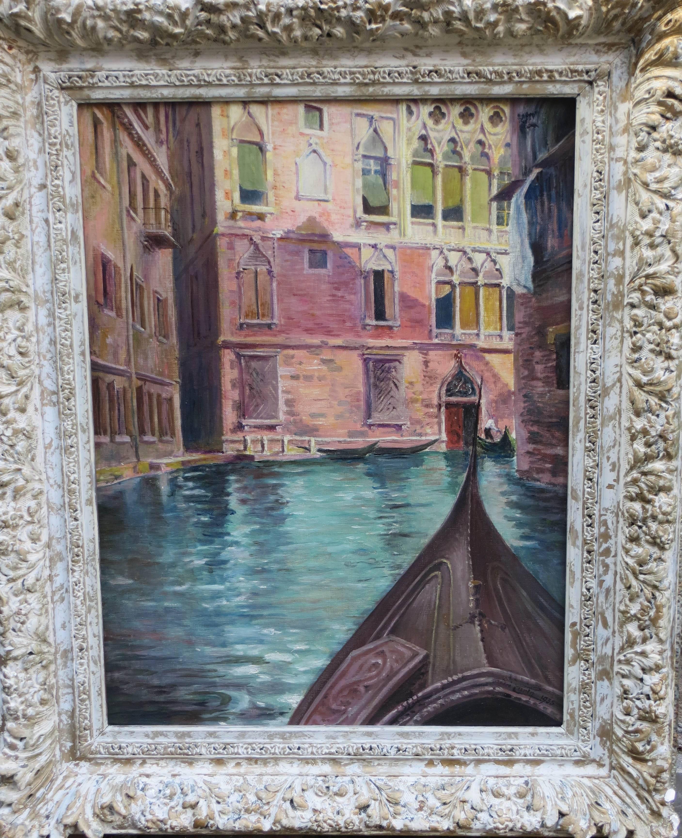 Venise Canal - Painting by Andre TURIN