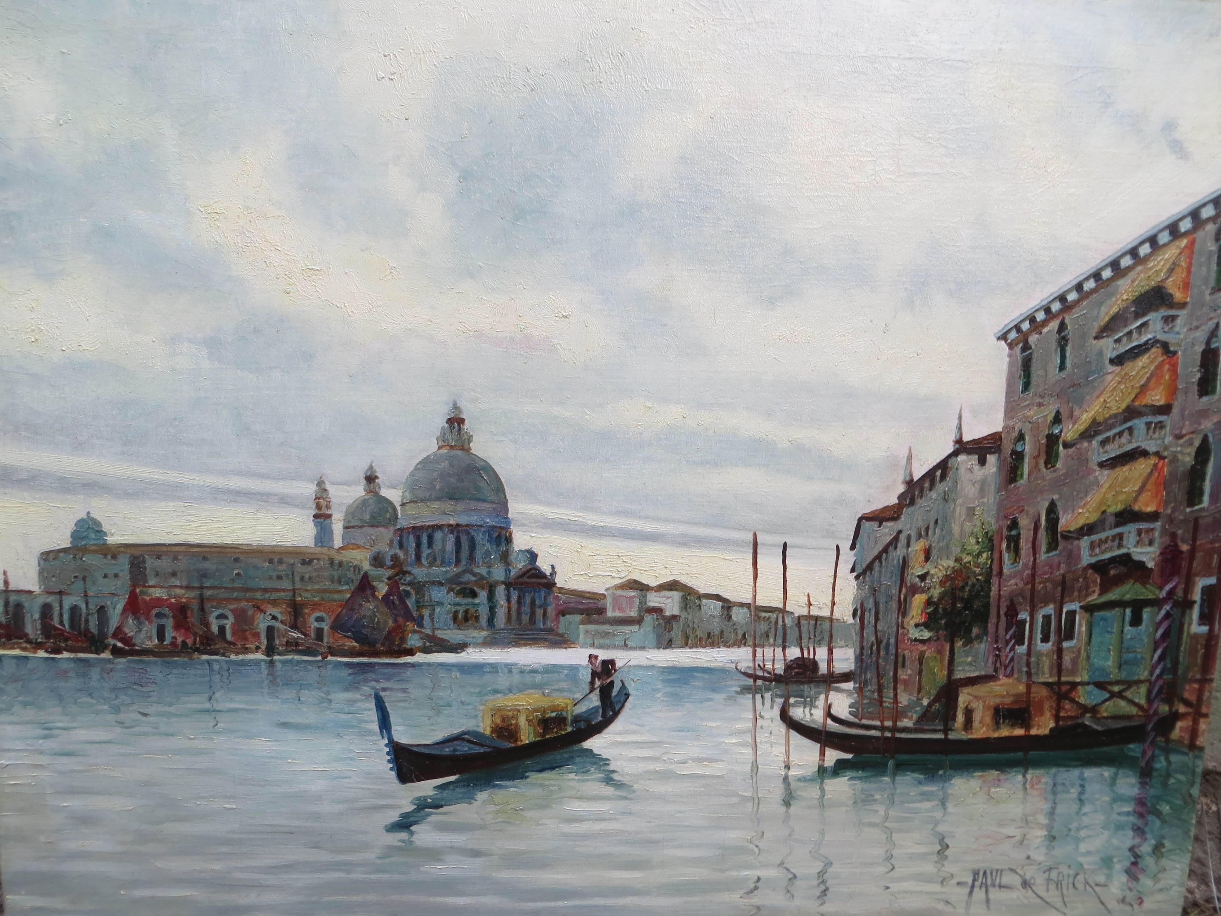 Venice Grand Canal - Painting by PAUL DE FRICK