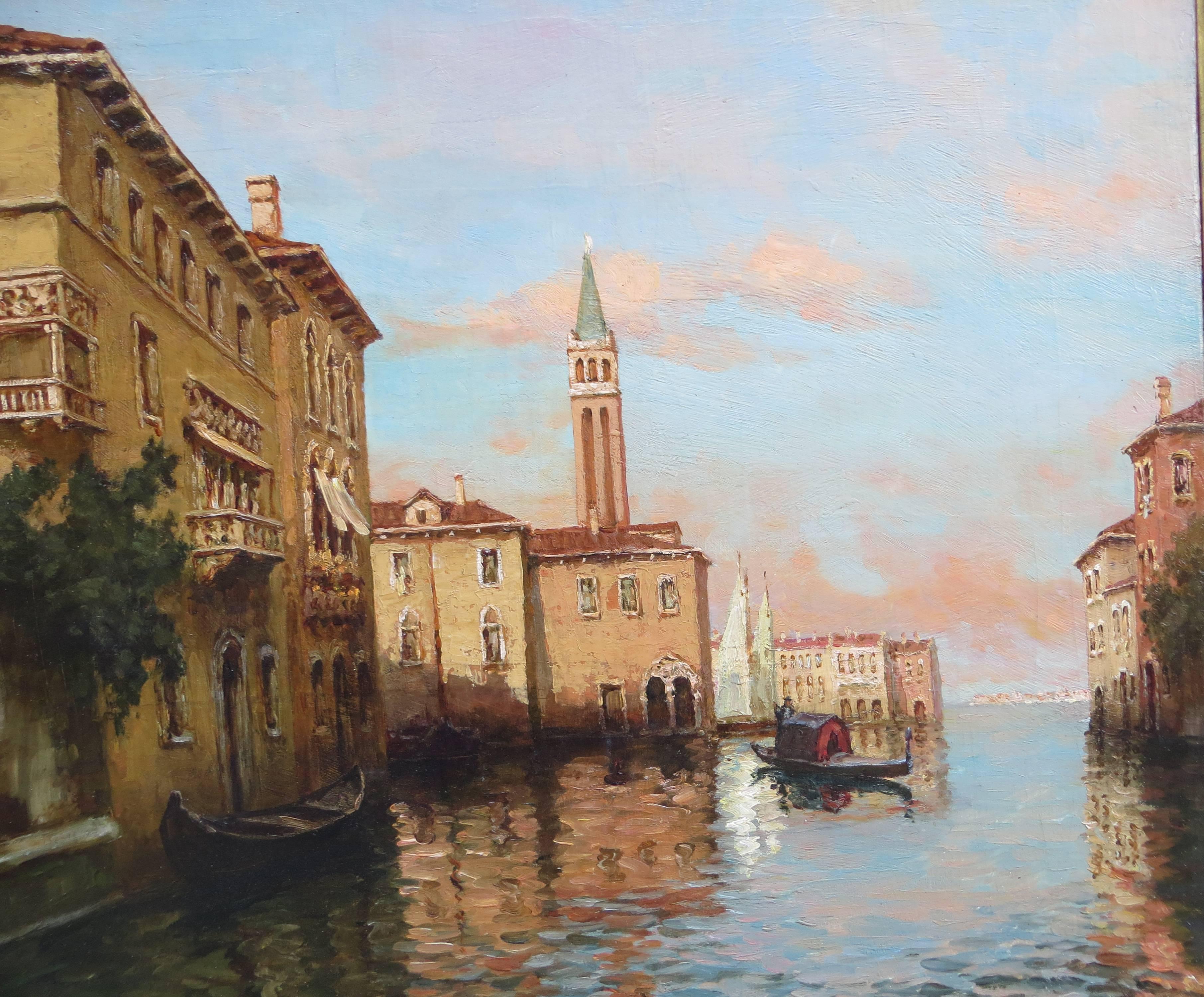 Venice's Grand Canal - Painting by albert Ferdinand DUPRAT