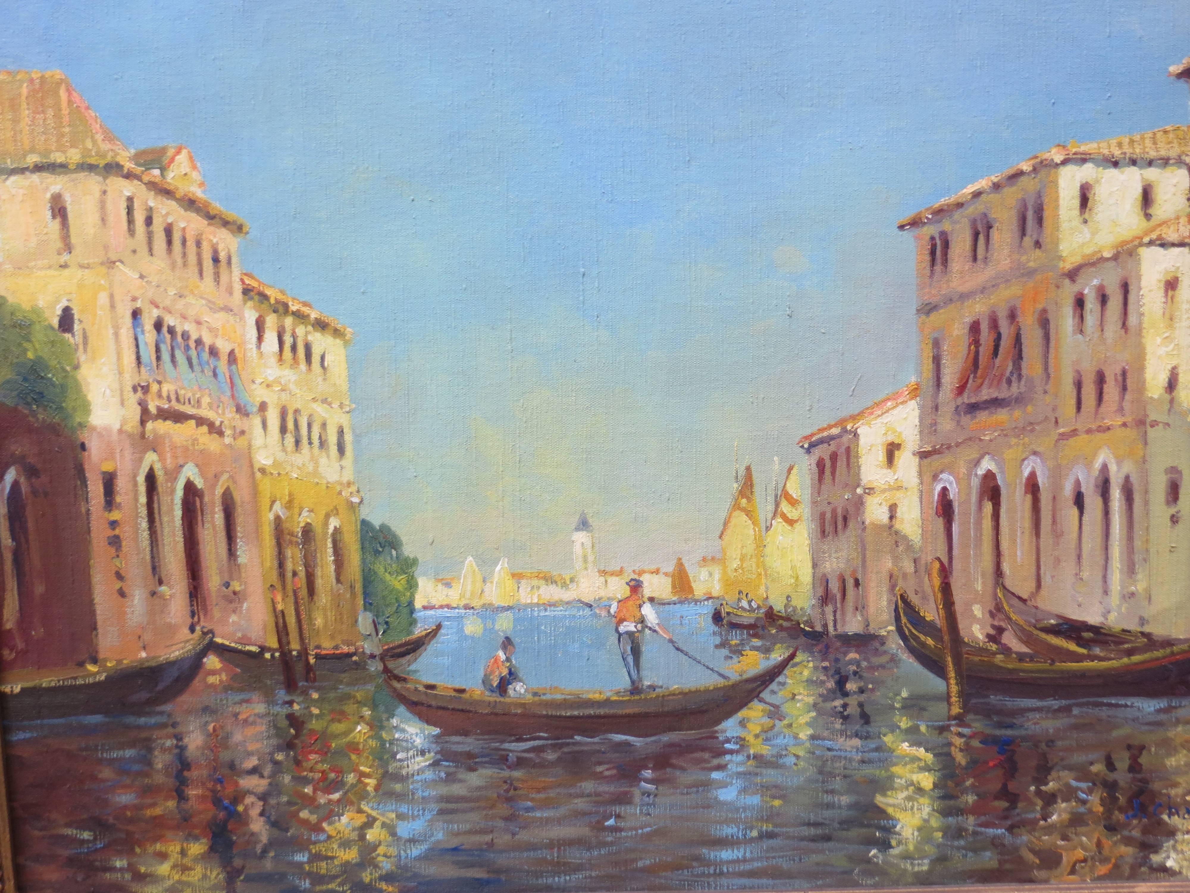 Alfred Joseph Chatelain Landscape Painting - The Venice Grand Canal