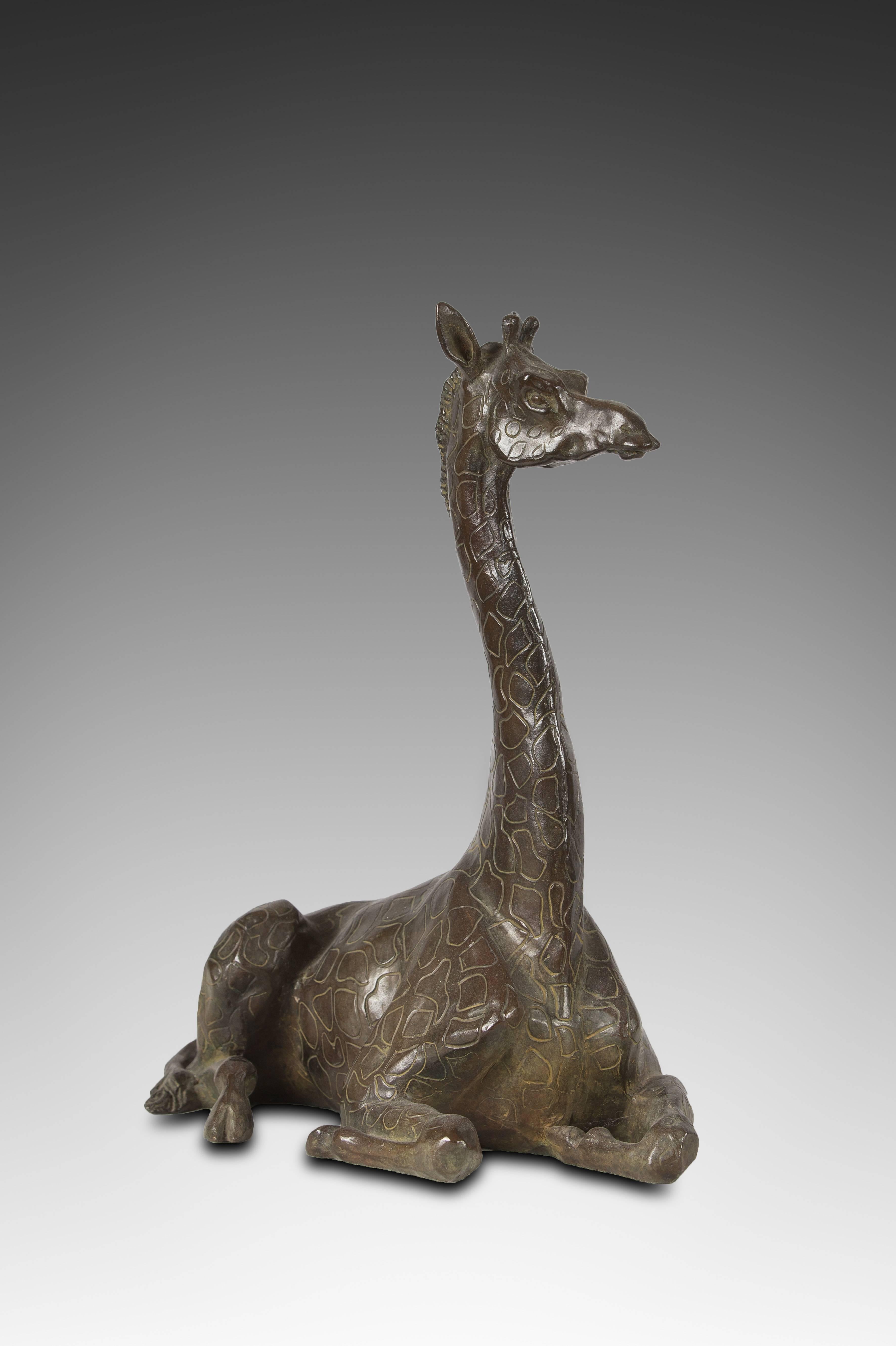 SOPHIE MARTIN Figurative Sculpture - Girafe - Bronze by Sophie Martin