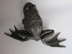 Bronze Frog Sculpture