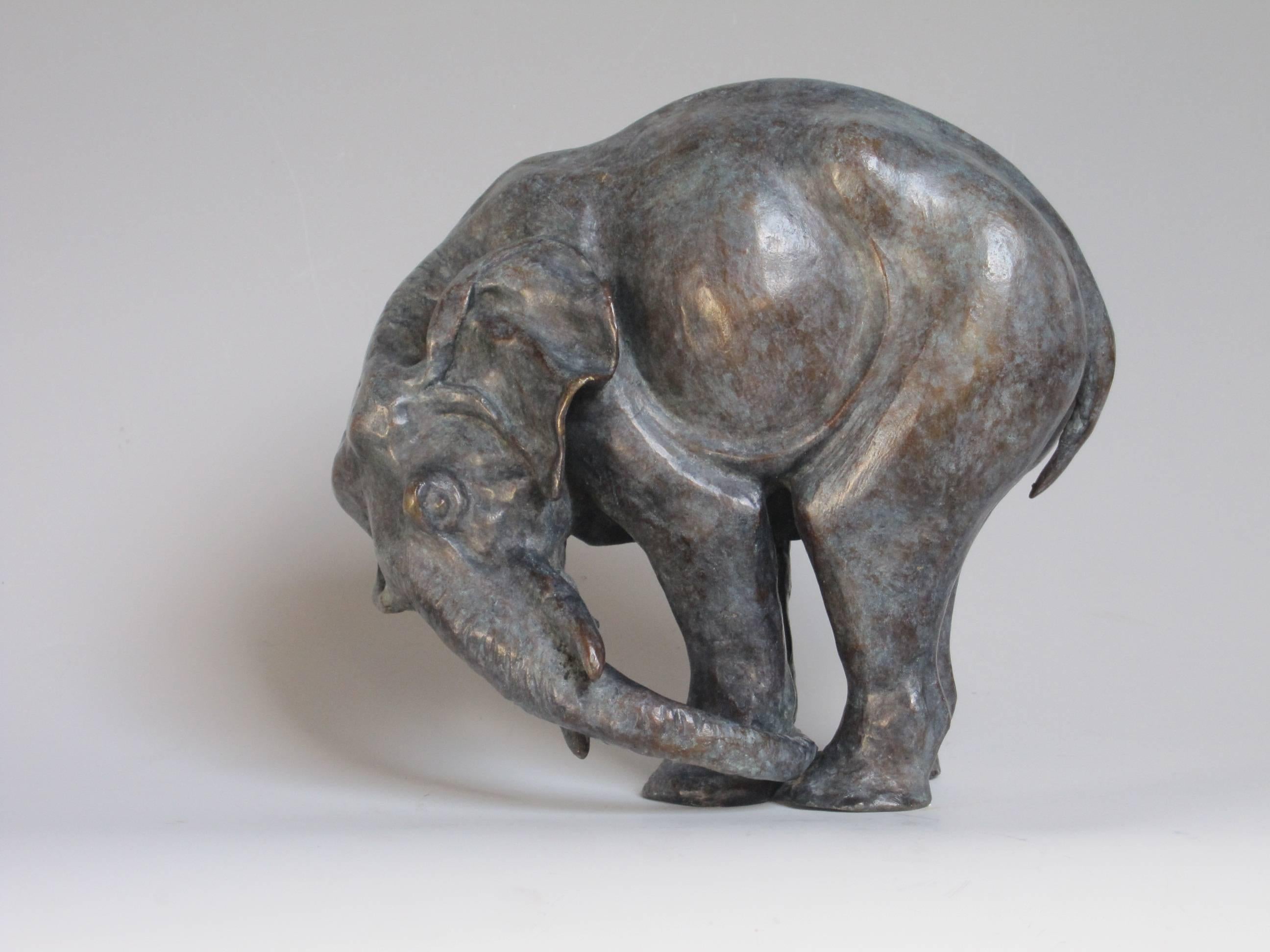 SOPHIE MARTIN Figurative Sculpture - Bronze Elephant Sculpture