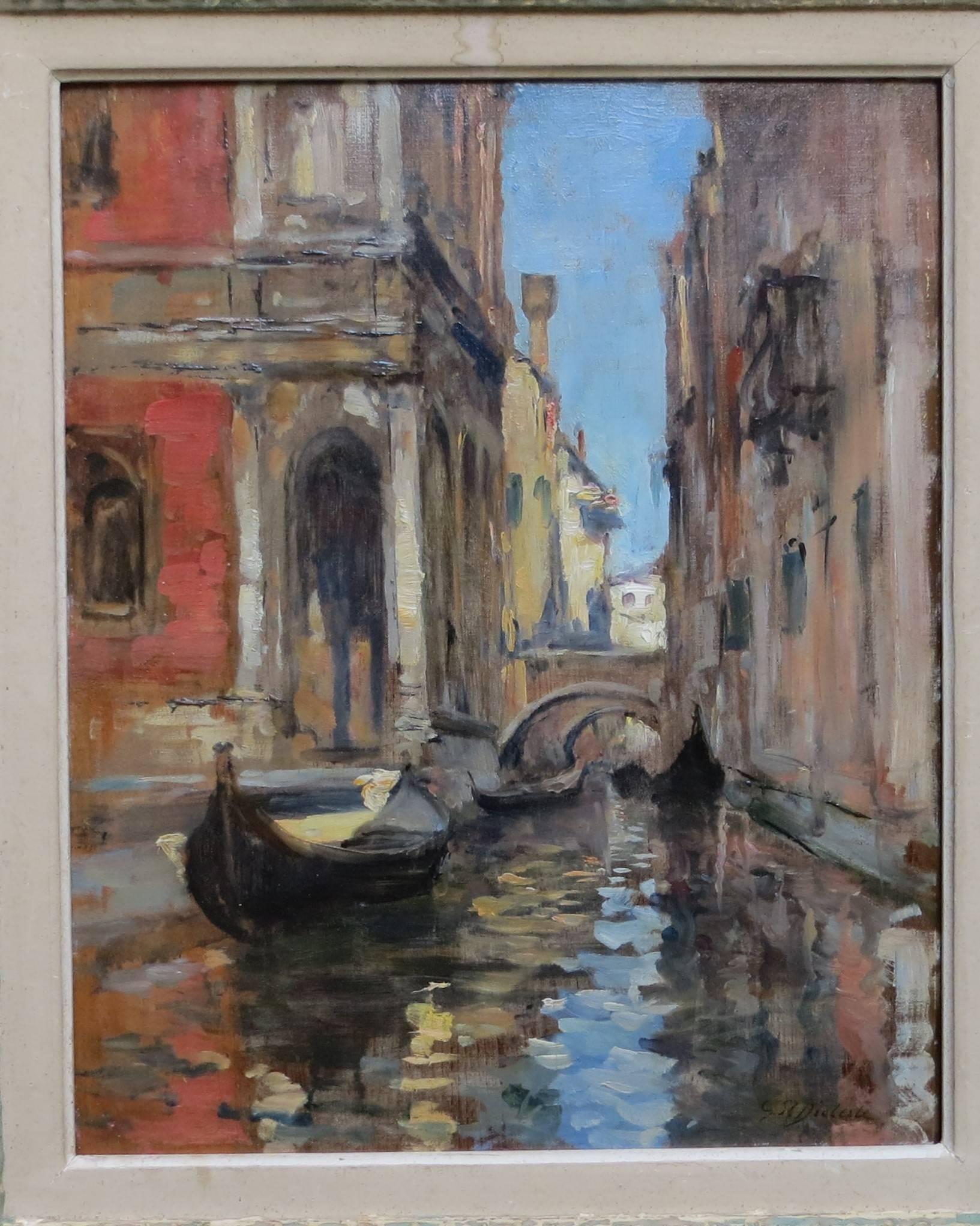 Pierre Georges Dieterle Figurative Painting - Canal in VENICE