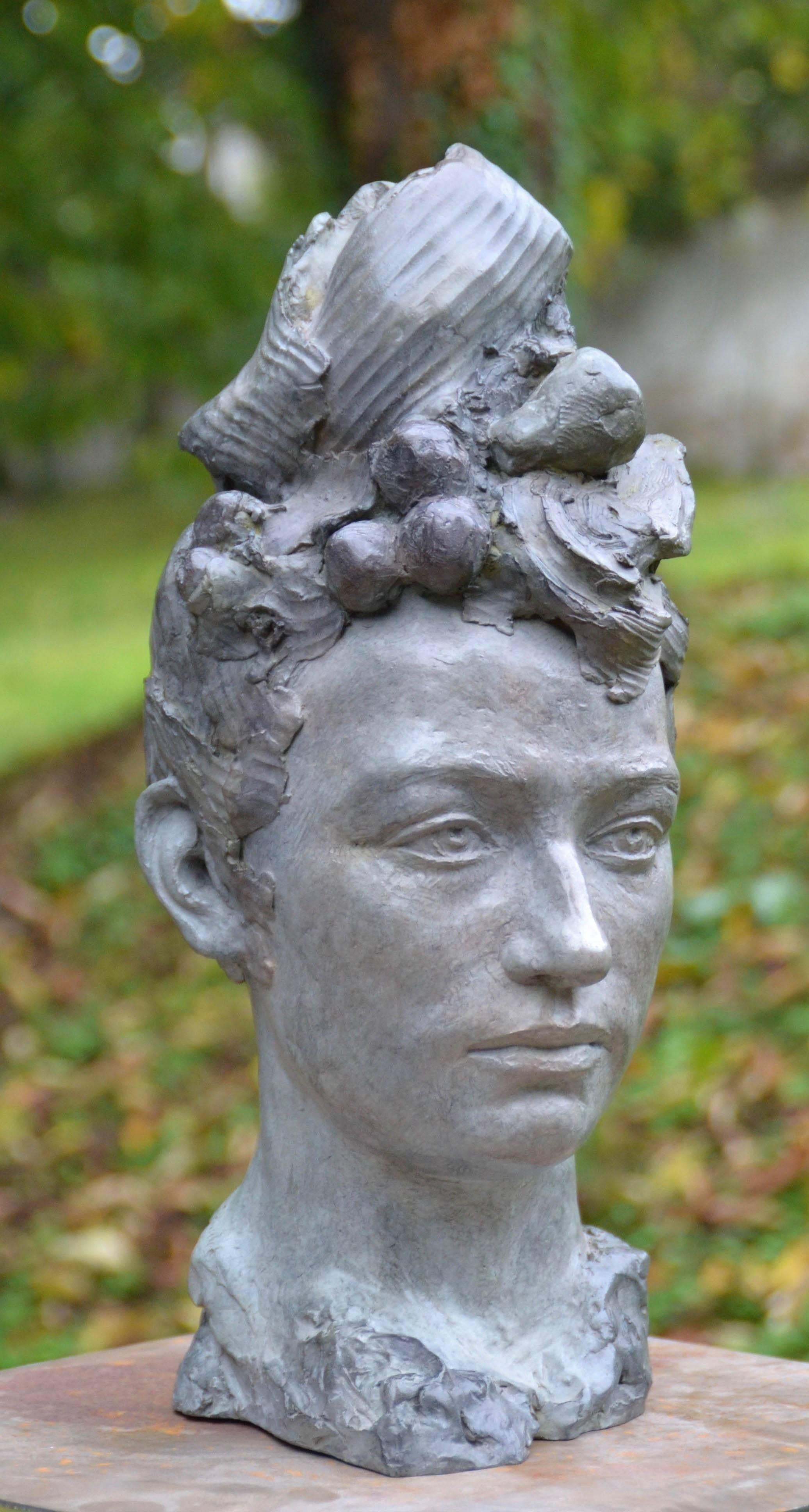 Porträt von Camille Claudel aus Bronze – Sculpture von Elisabeth Cibot