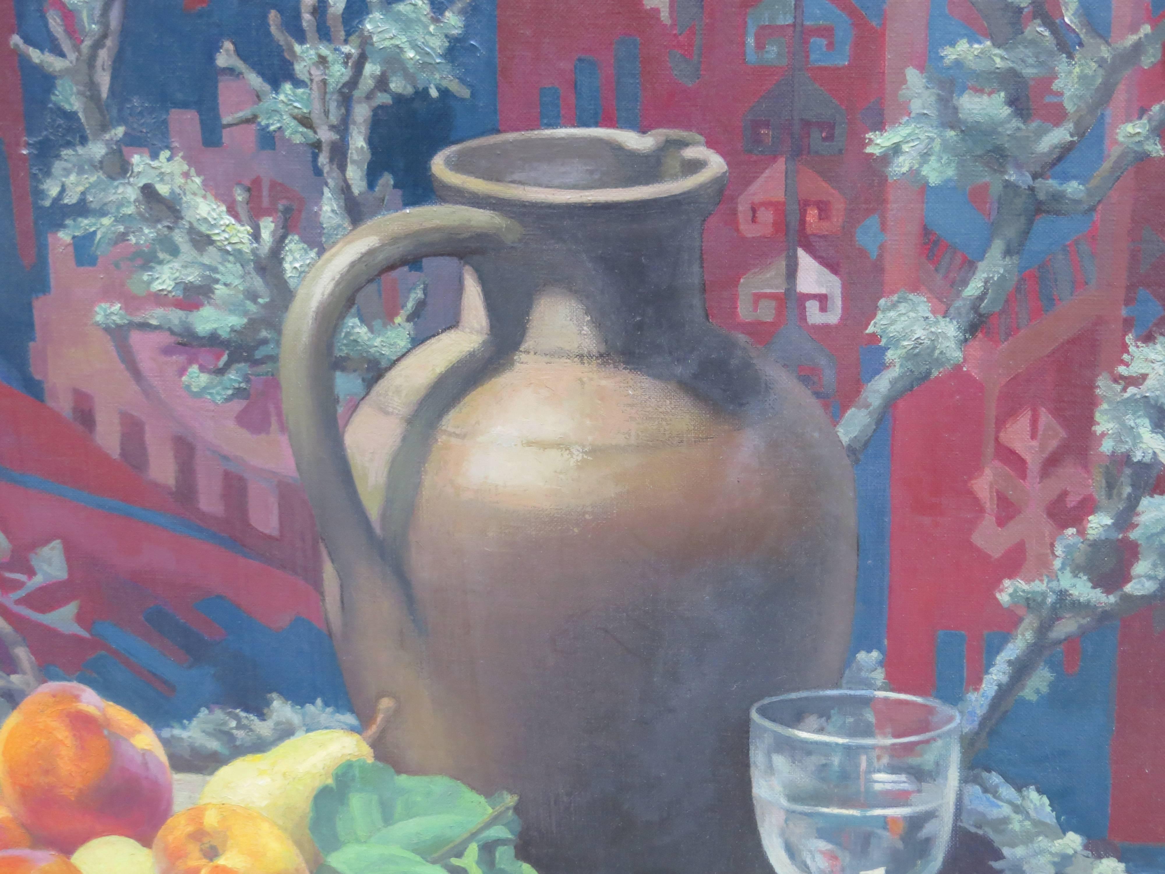 Natura morta con pesche - Still-Life Painting Grigio di Unknown