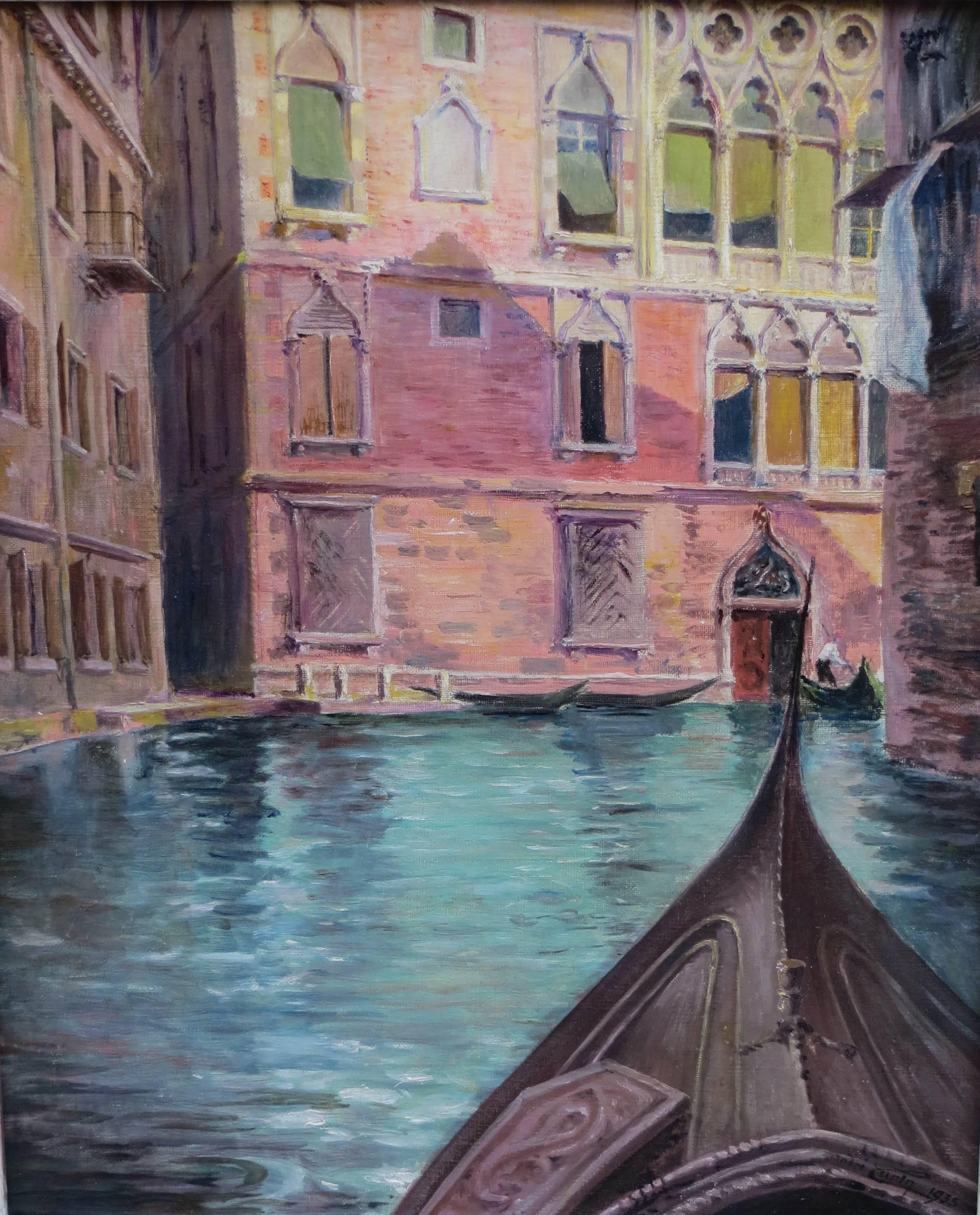 Andre TURIN Figurative Painting - Venise Canal