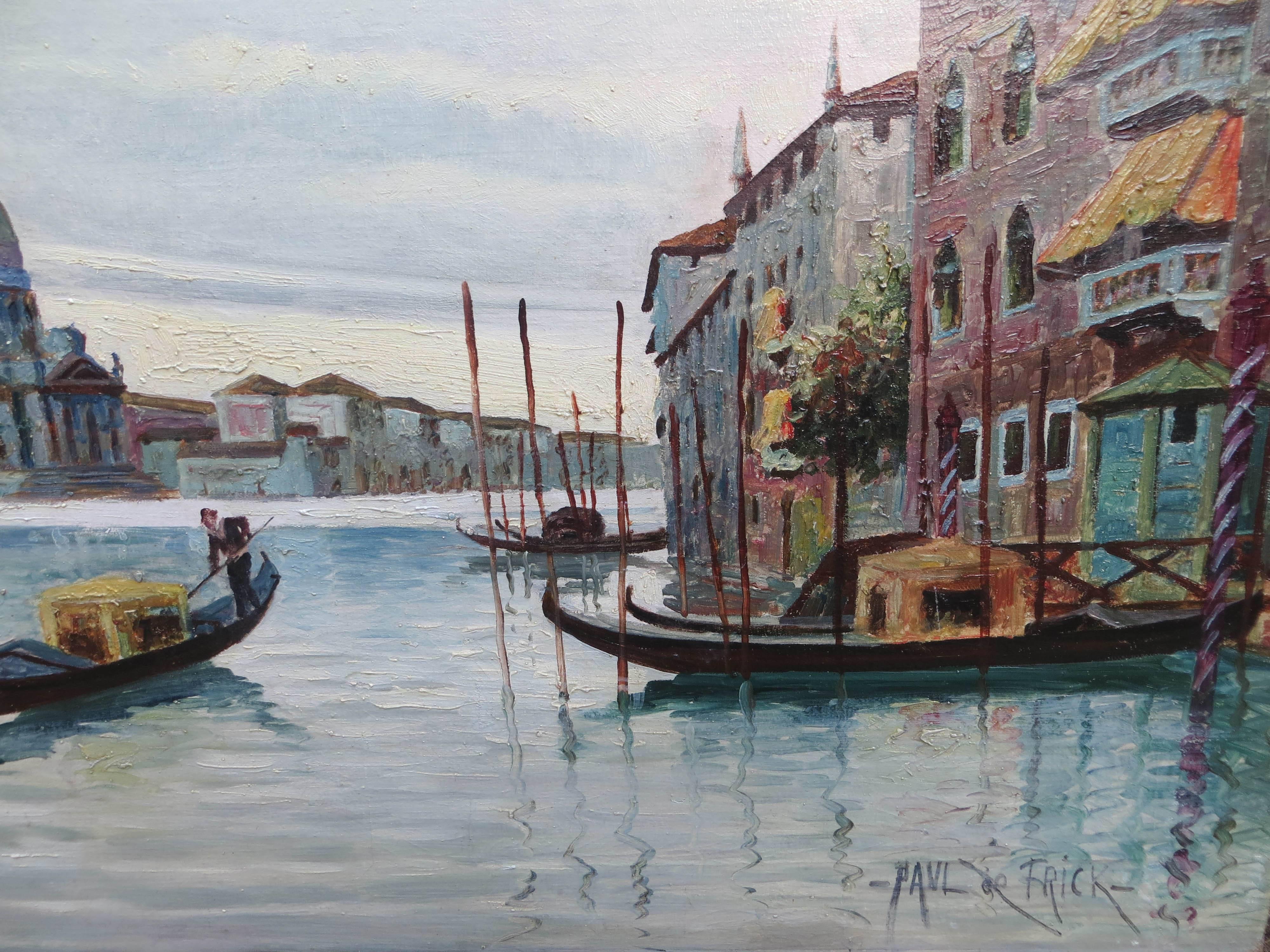 Venice Grand Canal - Impressionist Painting by PAUL DE FRICK