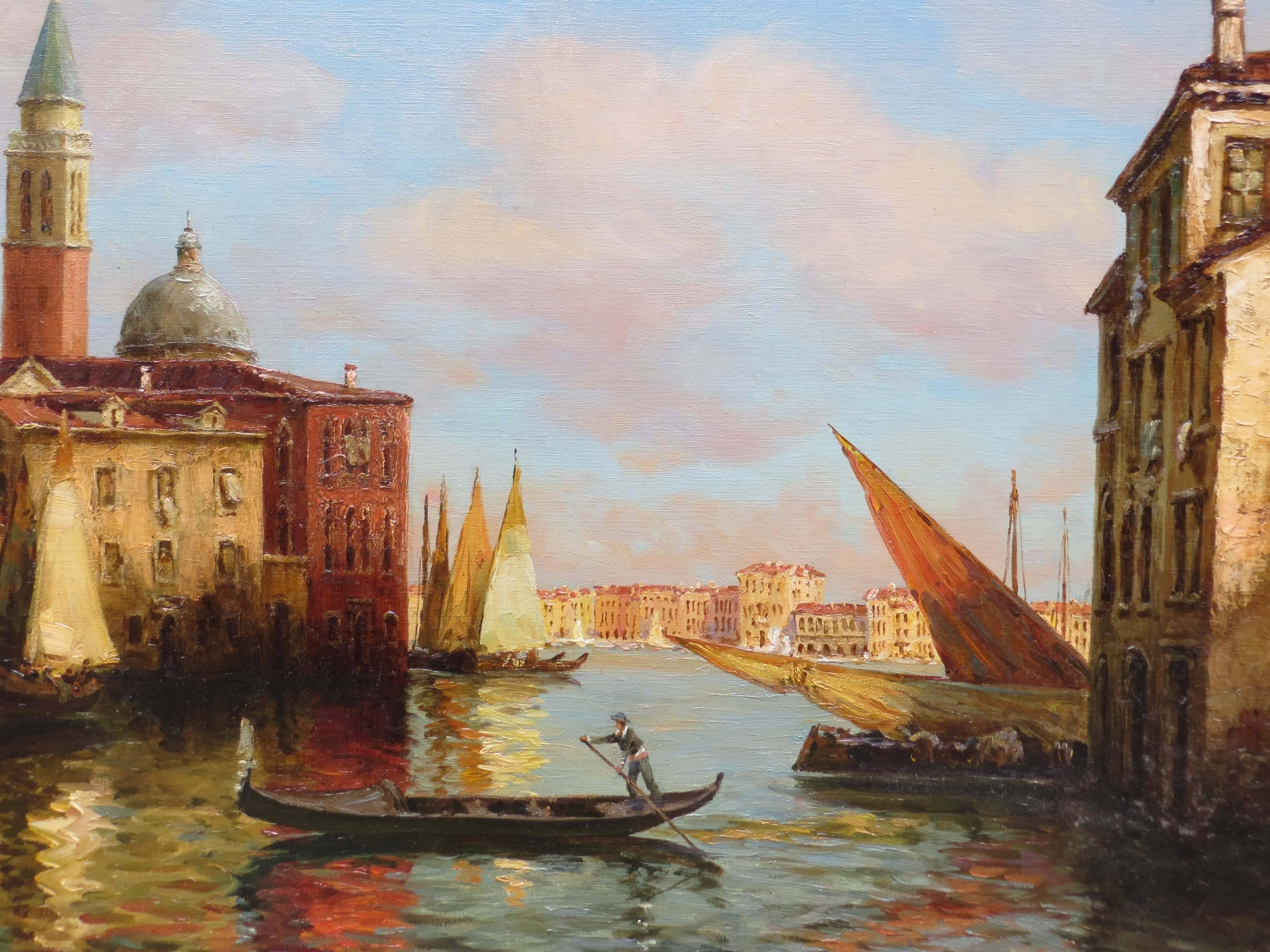 Painter of urban landscapes and water. Post-Impressionist. He studied the School of Fine Arts in Venice. He is almost exclusively devoted to painting views of Venice, canals and monuments, some marine lagoon and the Adriatic, and close surroundings.