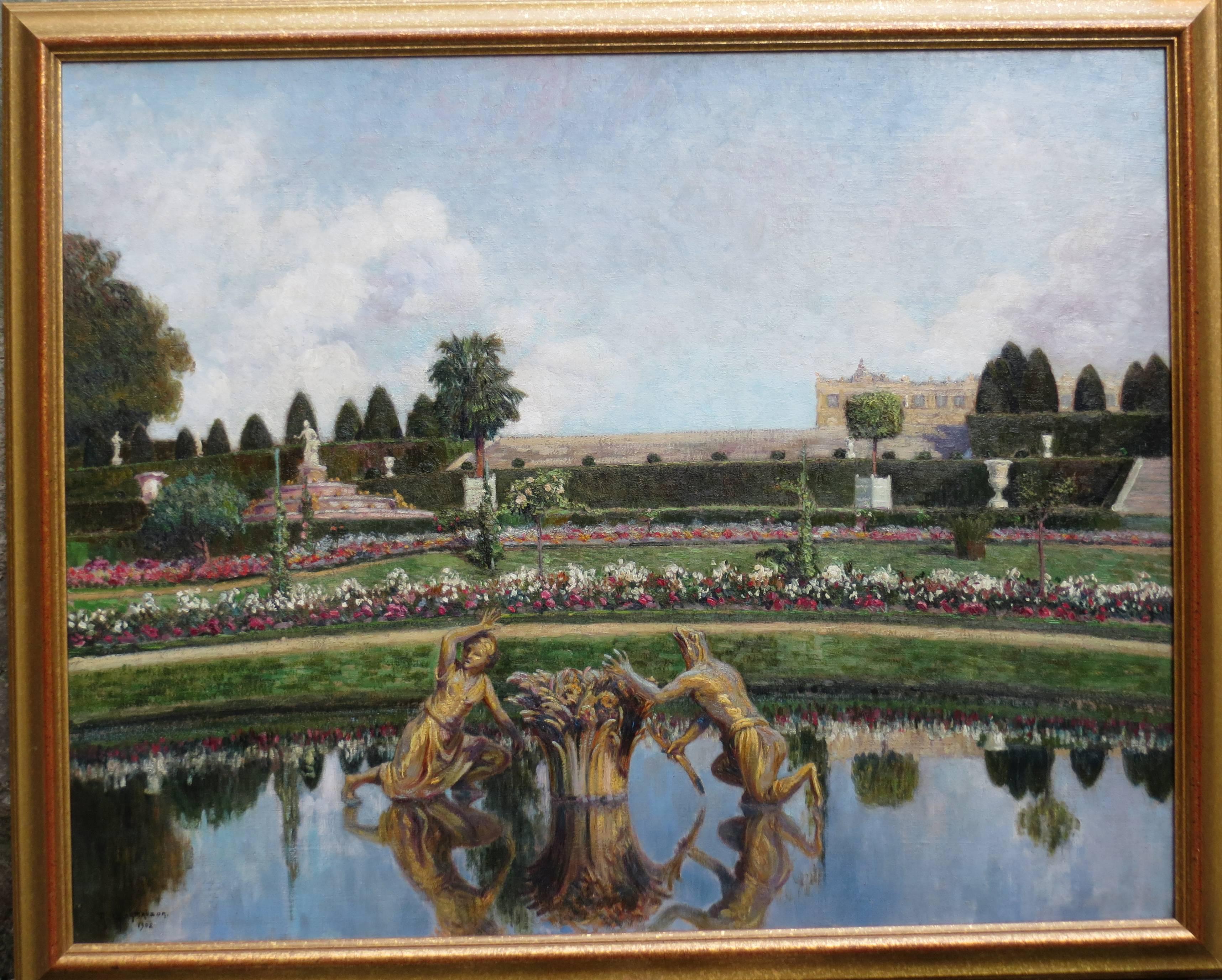 The Versailles Trianon by Charmaison - Impressionist Painting by CHARMAISON, Raymon