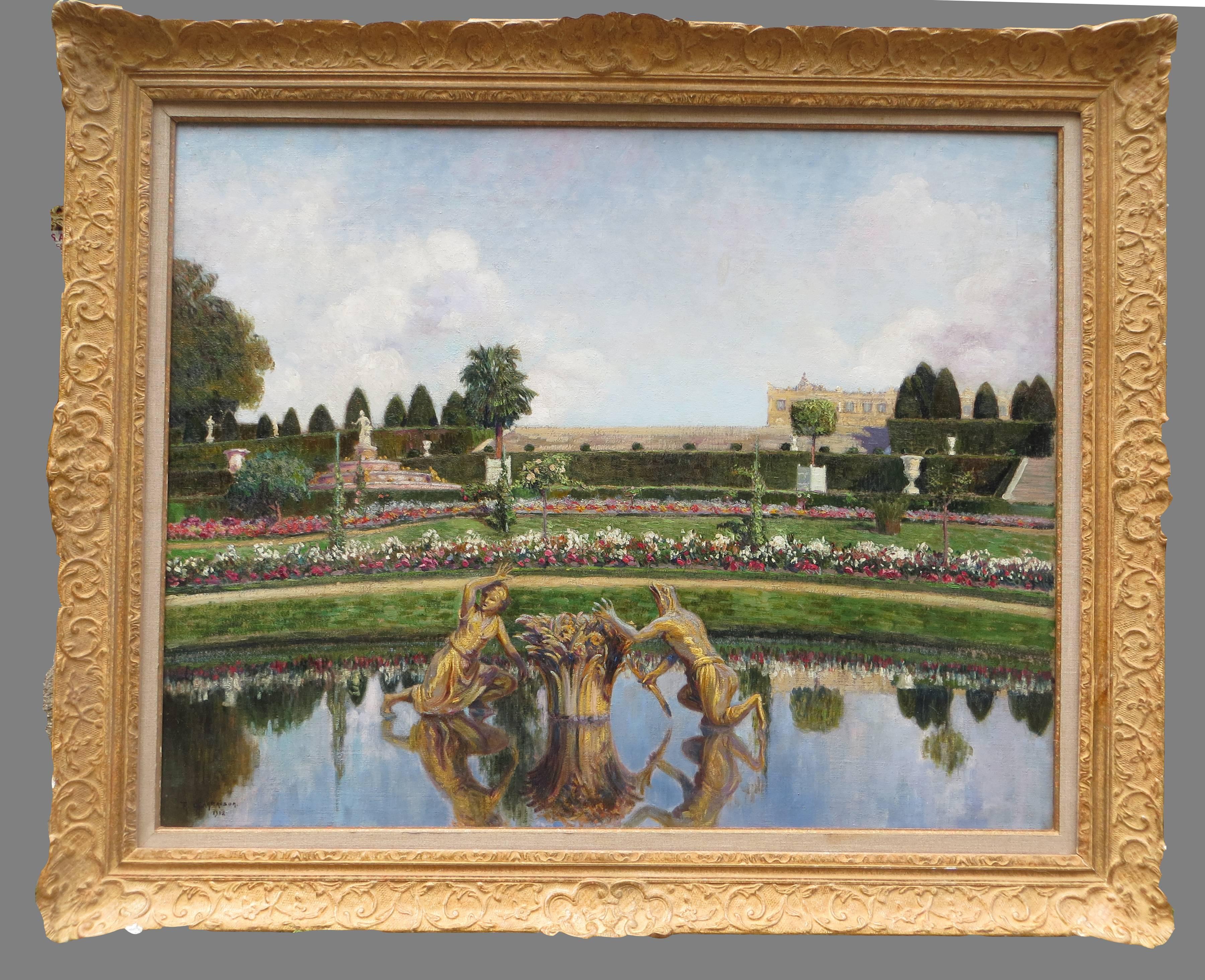 CHARMAISON, Raymon Landscape Painting - The Versailles Trianon by Charmaison