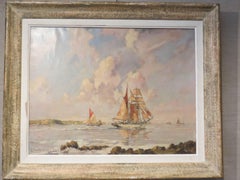 Sail Boats in Brittany by Ernest Vauthrin 
