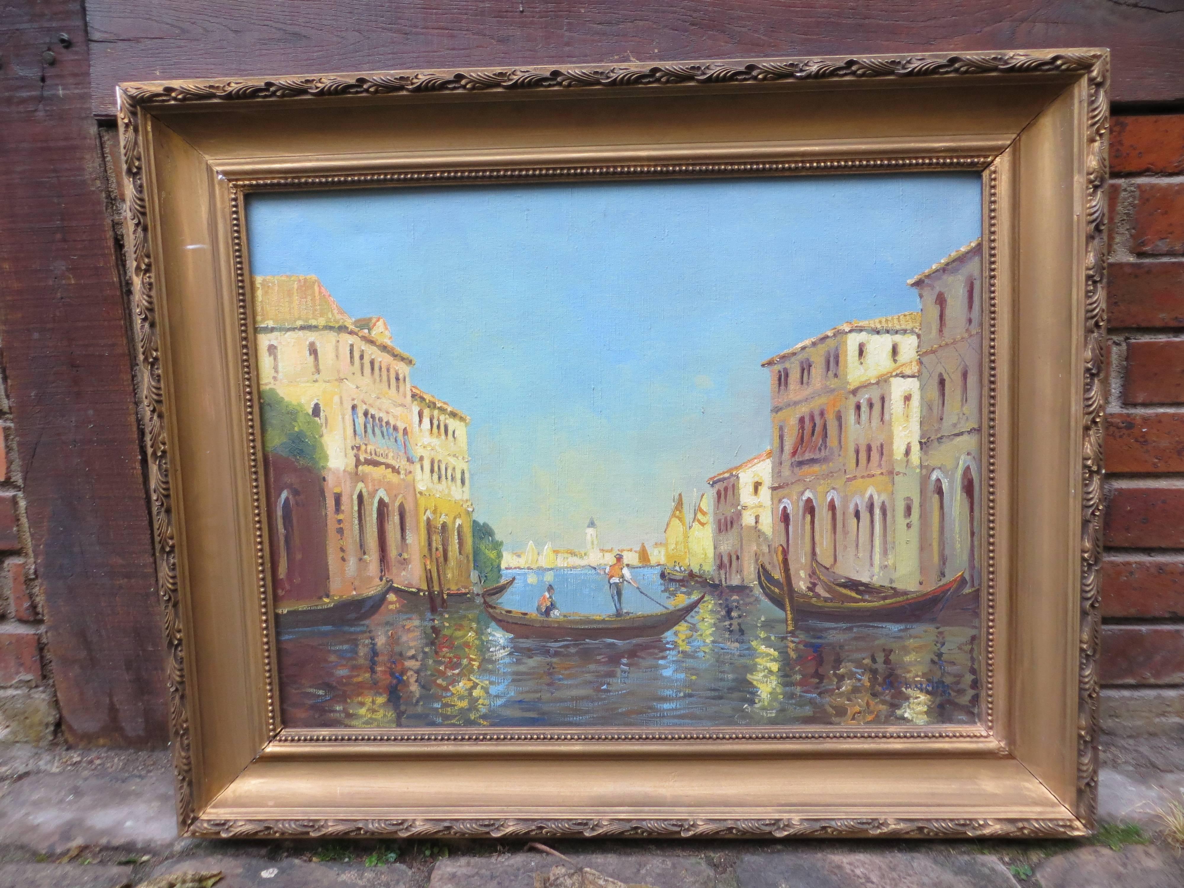 The Venice Grand Canal - Painting by Alfred Joseph Chatelain