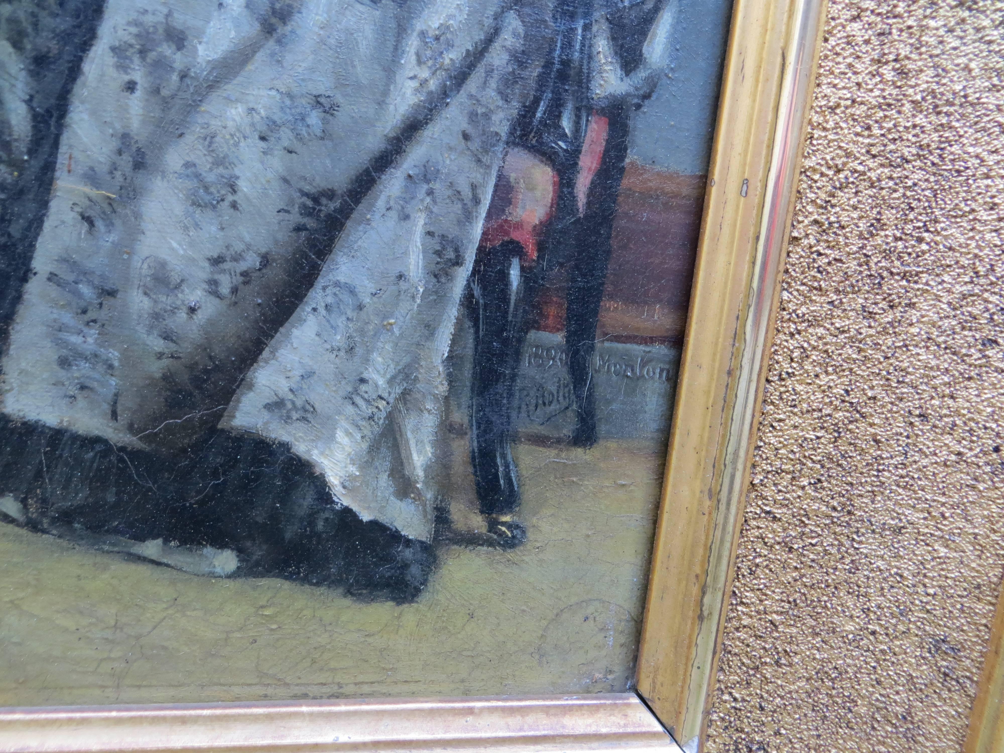 La lecture - Impressionnisme Painting par Clémence Roth