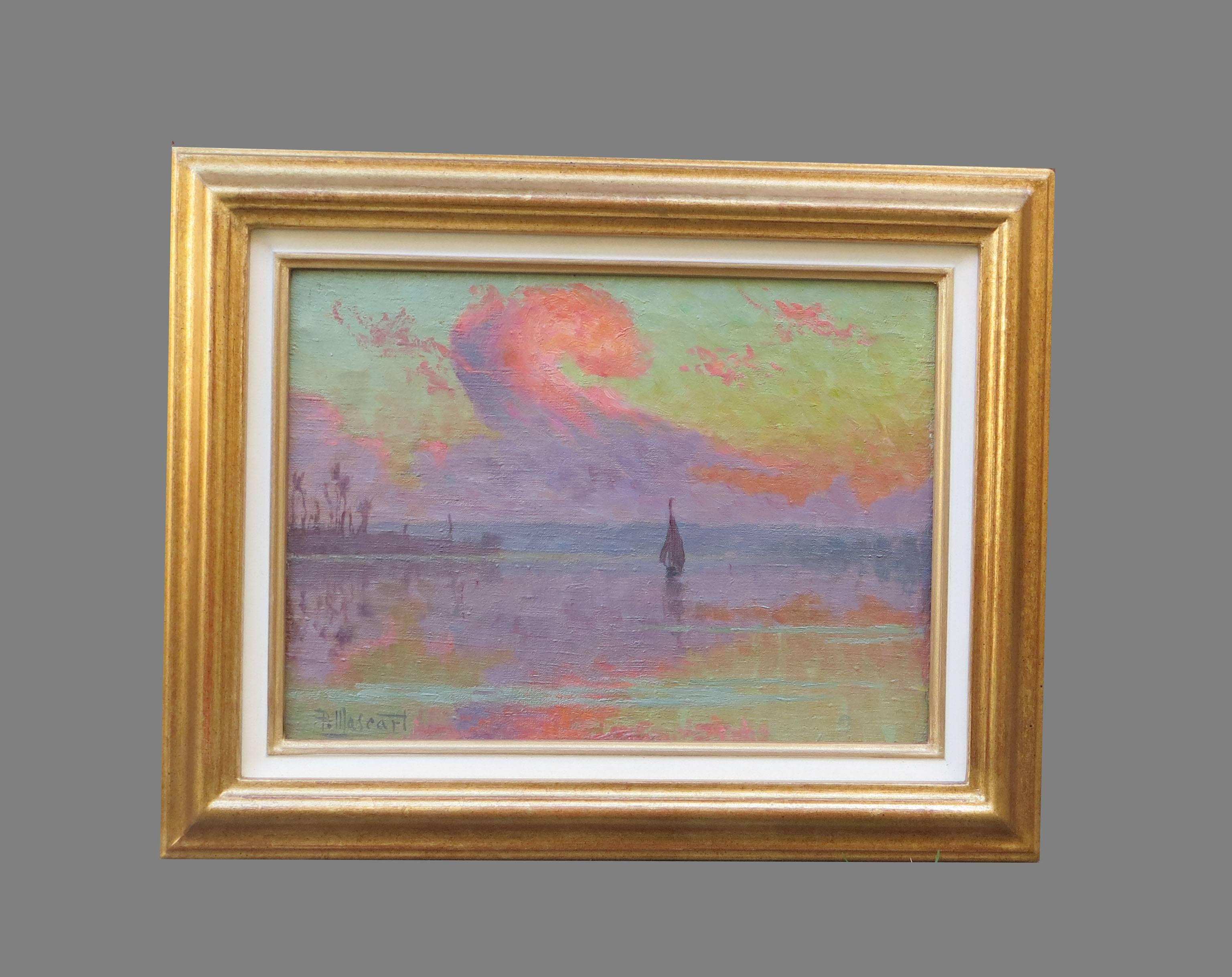 Paul Edmond Marie Joseph Mascart Landscape Painting - Sunset