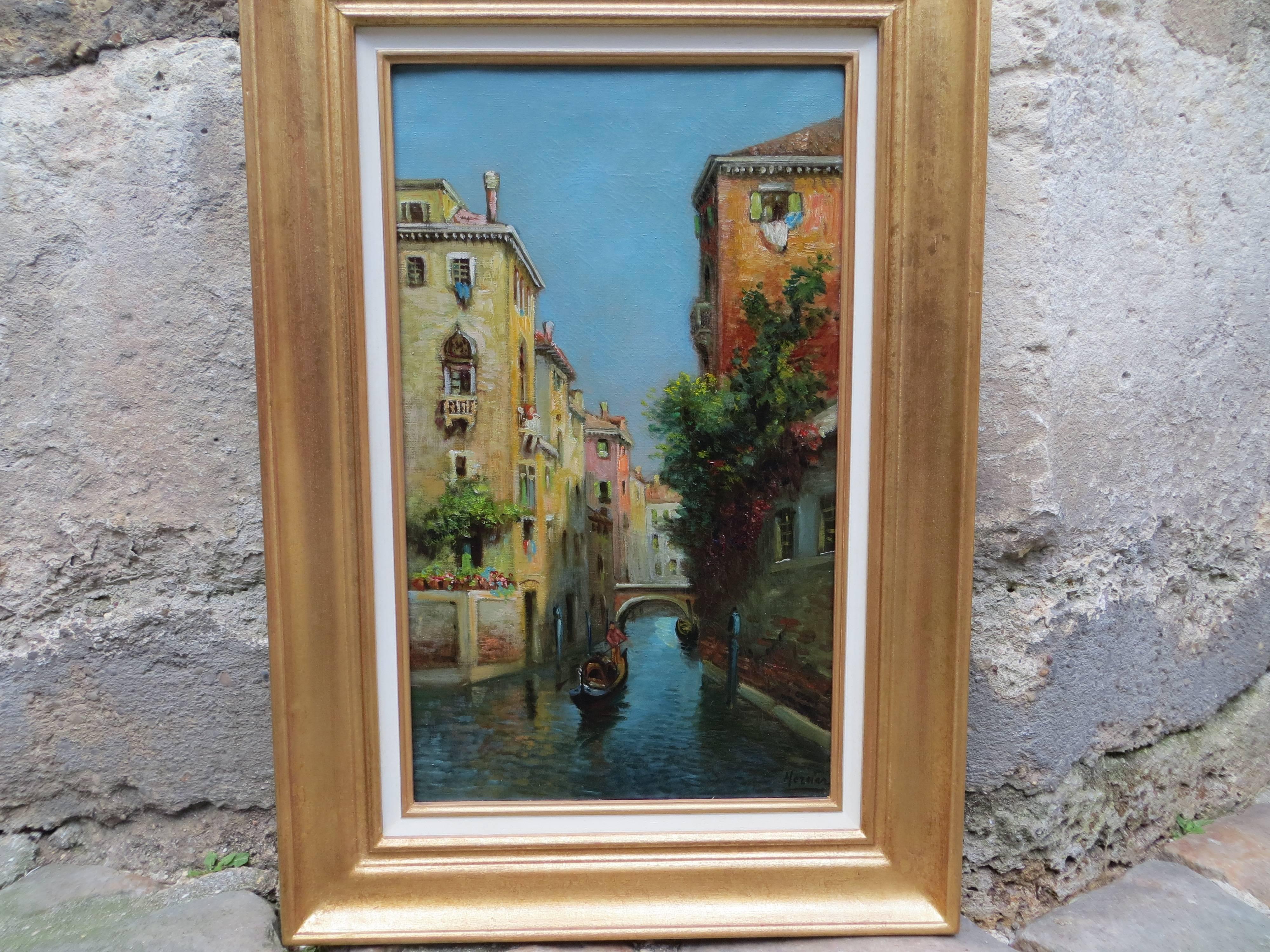 Canal in Venise - Painting by Unknown