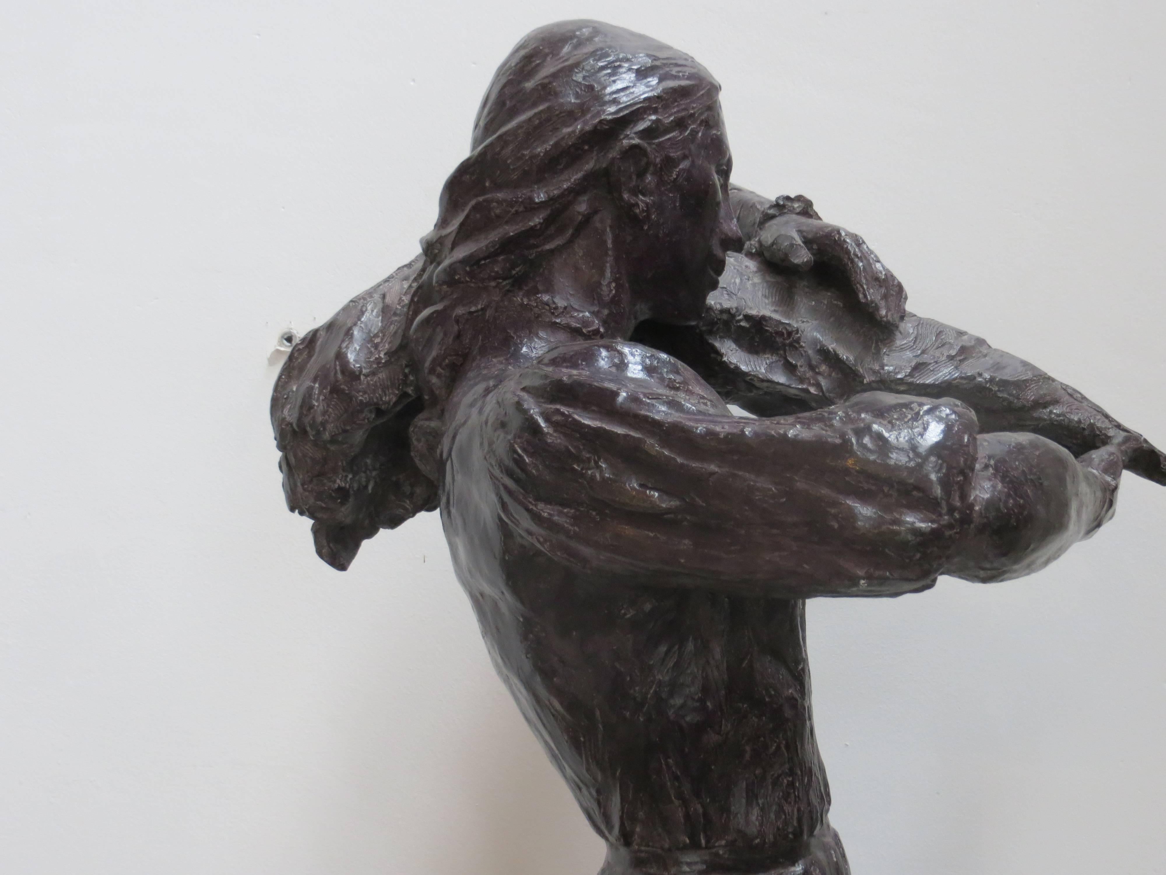 Le ciebot Valnurese en bronze  - Contemporain Sculpture par Elisabeth Cibot