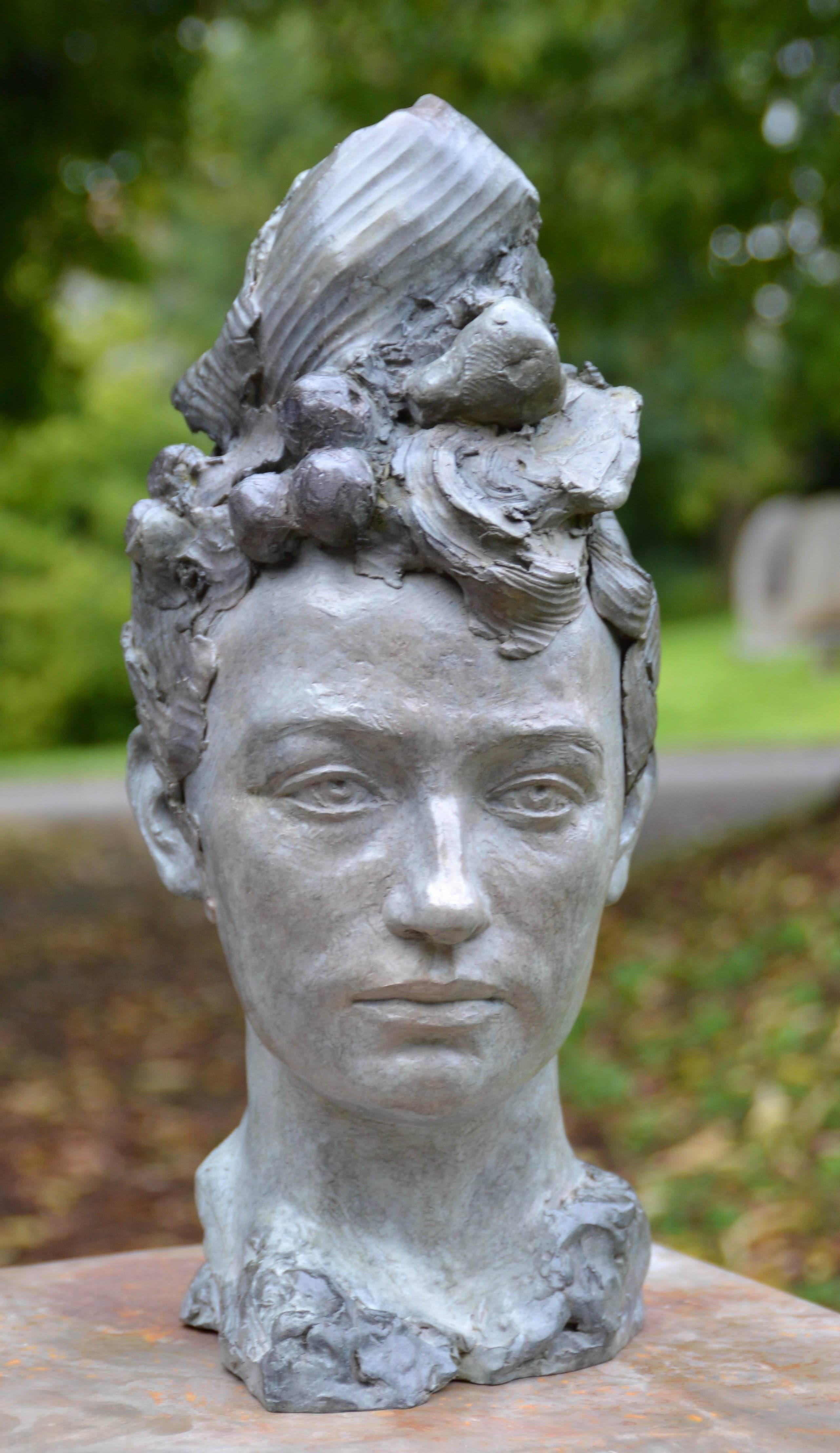 Figurative Sculpture Elisabeth Cibot - Portrait de Camille Claudel en bronze