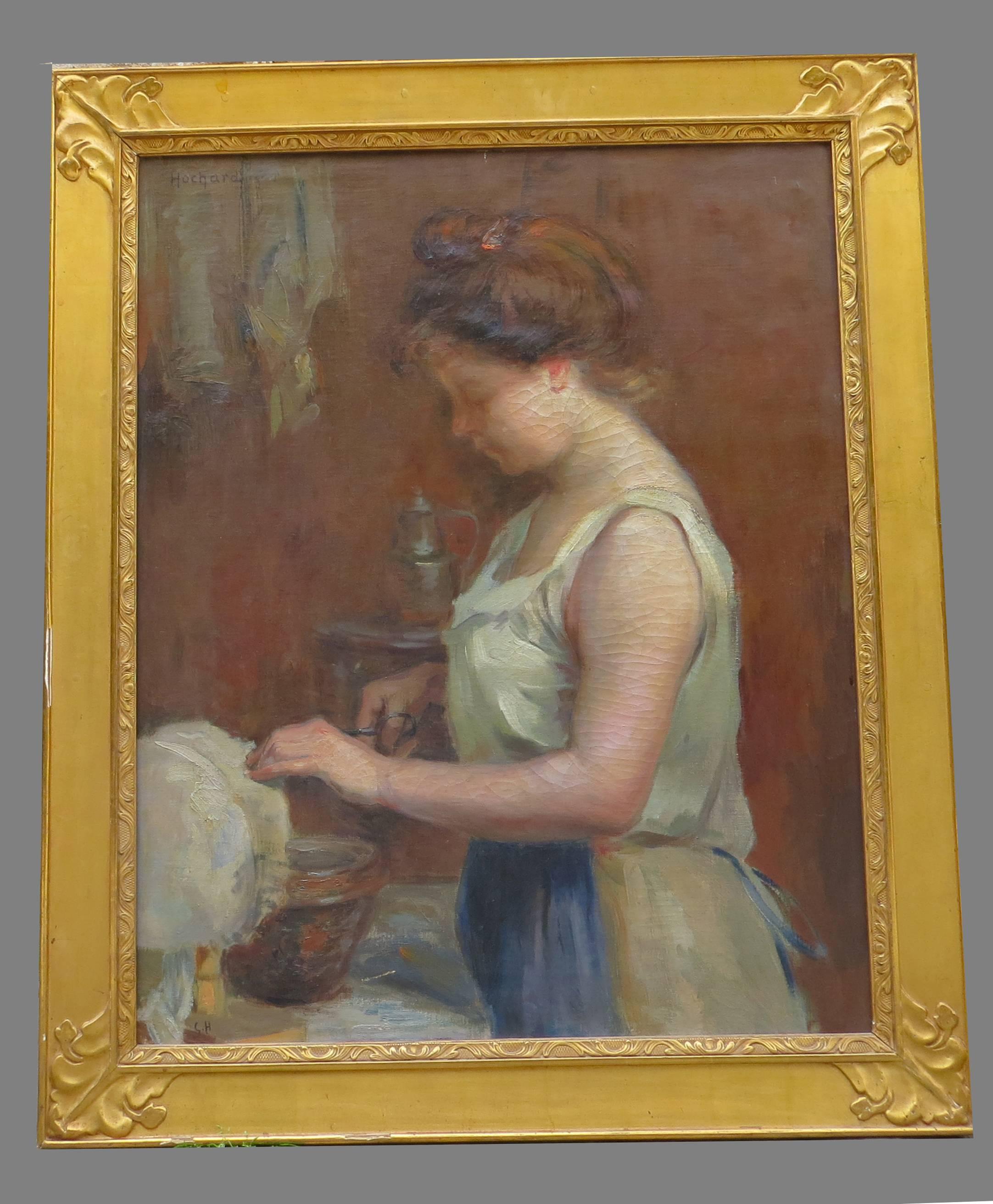 The Lacemaker - Painting by Gaston Hochard