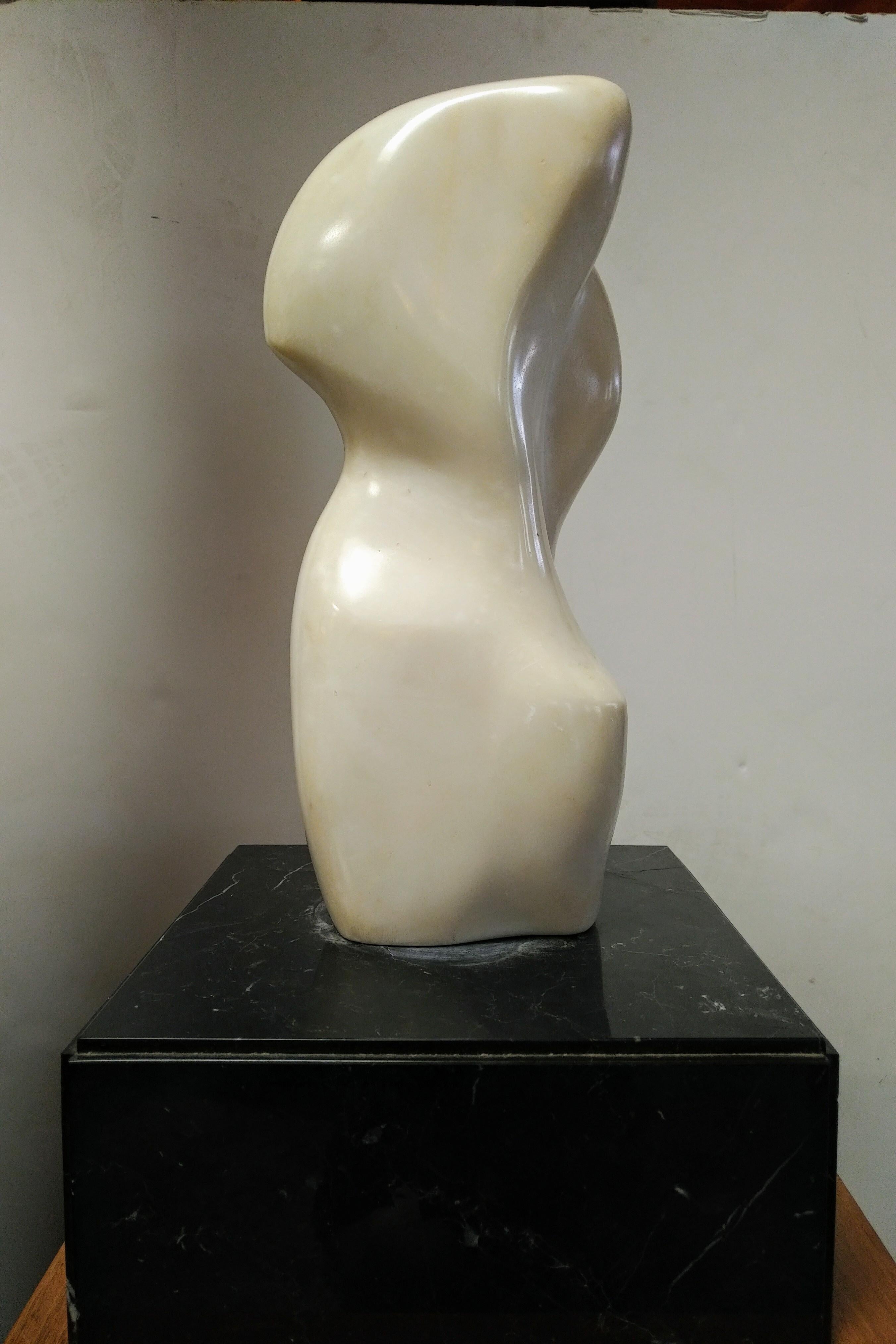 Bold White Marble Sculpture by Istvan Toth 1