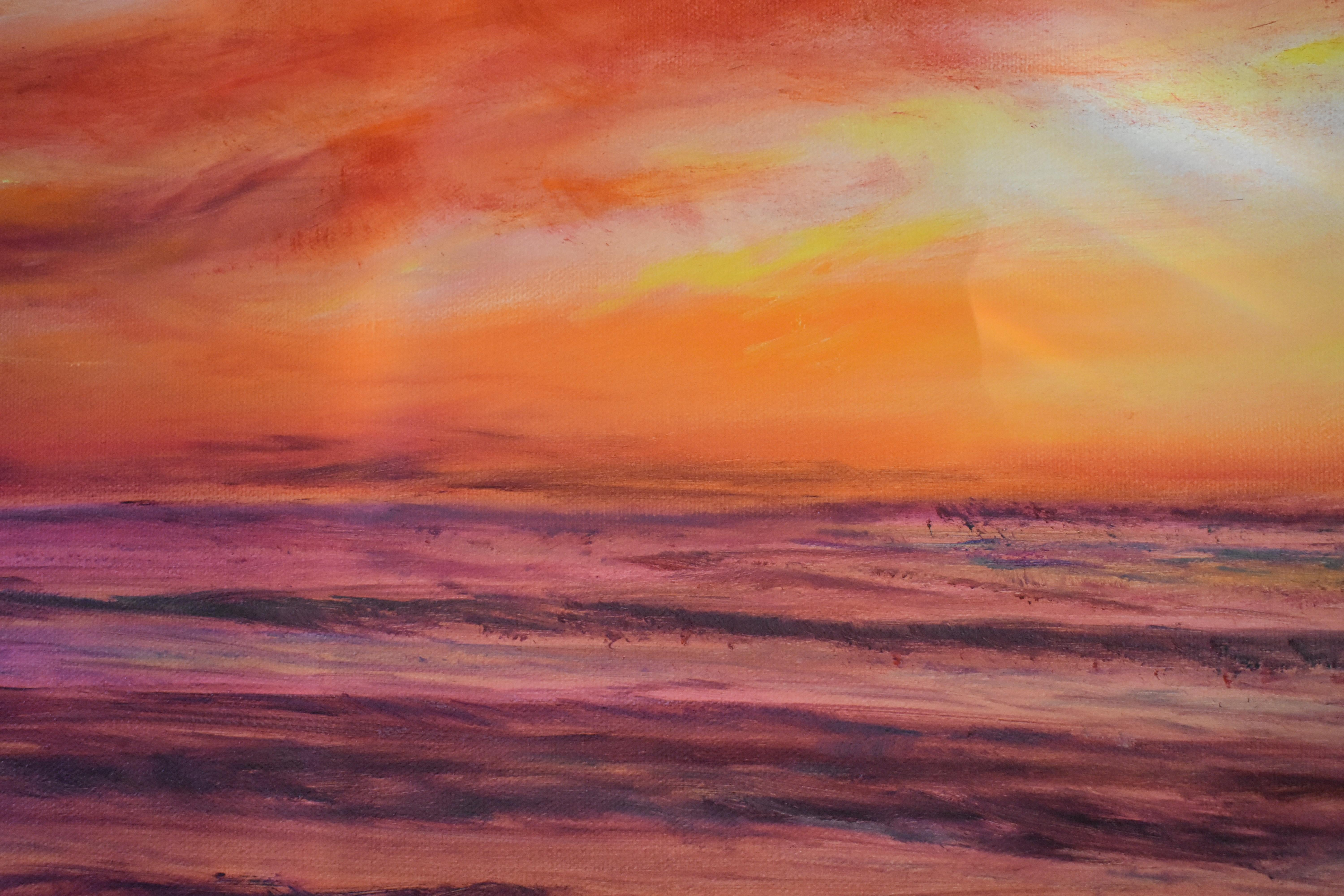 Most of my artwork relates to oceans and skies. Growing up near the shore in Bombay, I was fascinated by the colorful sunsets, the monsoon clouds, and sounds of the waves at night when the city noise died away. The beauty in these waves, clouds and