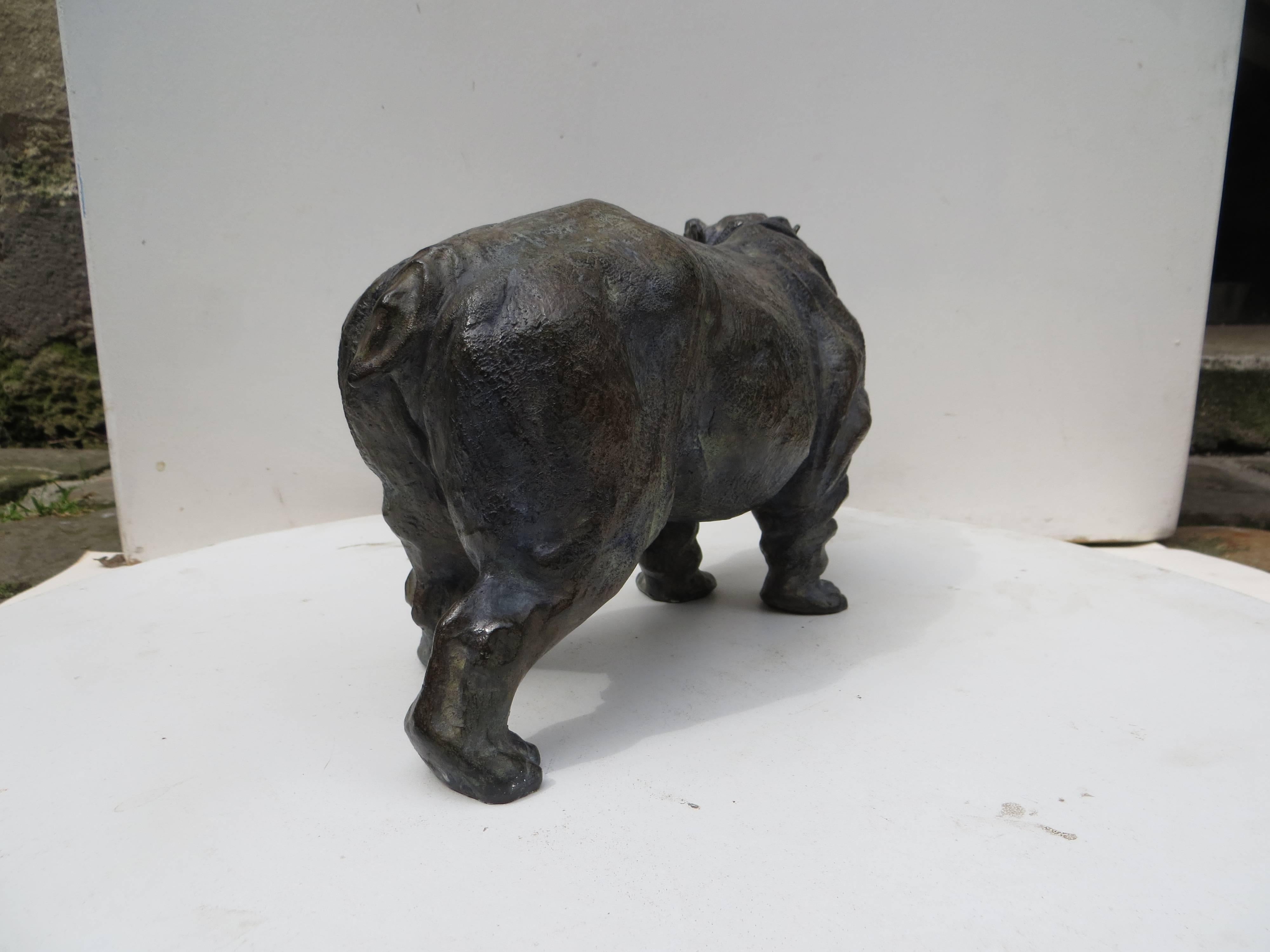 Hippopotame bronze  - Réalisme Sculpture par SOPHIE MARTIN