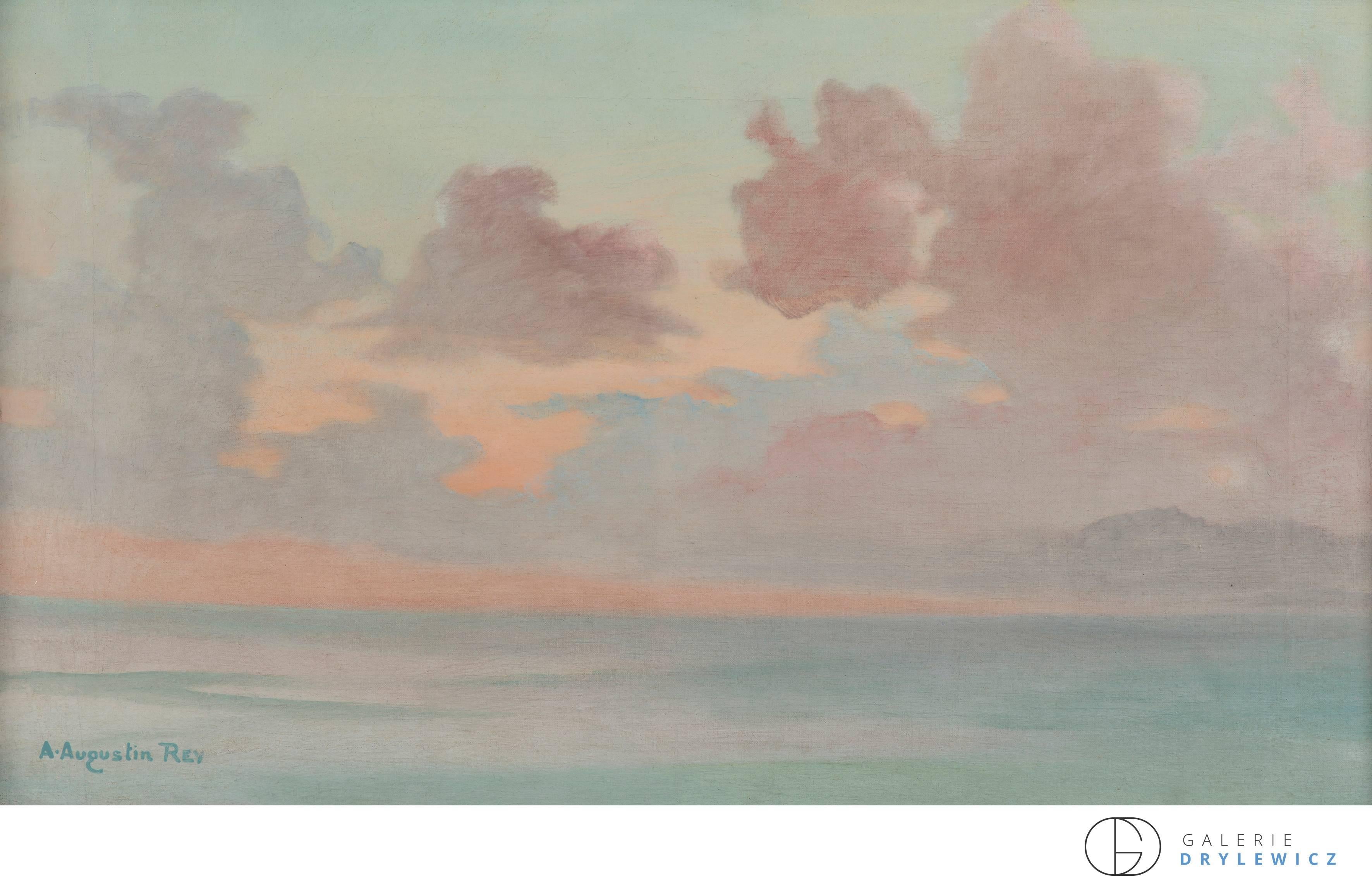 Unknown Landscape Painting - Alphonse Augustin Rey - Seaside 
