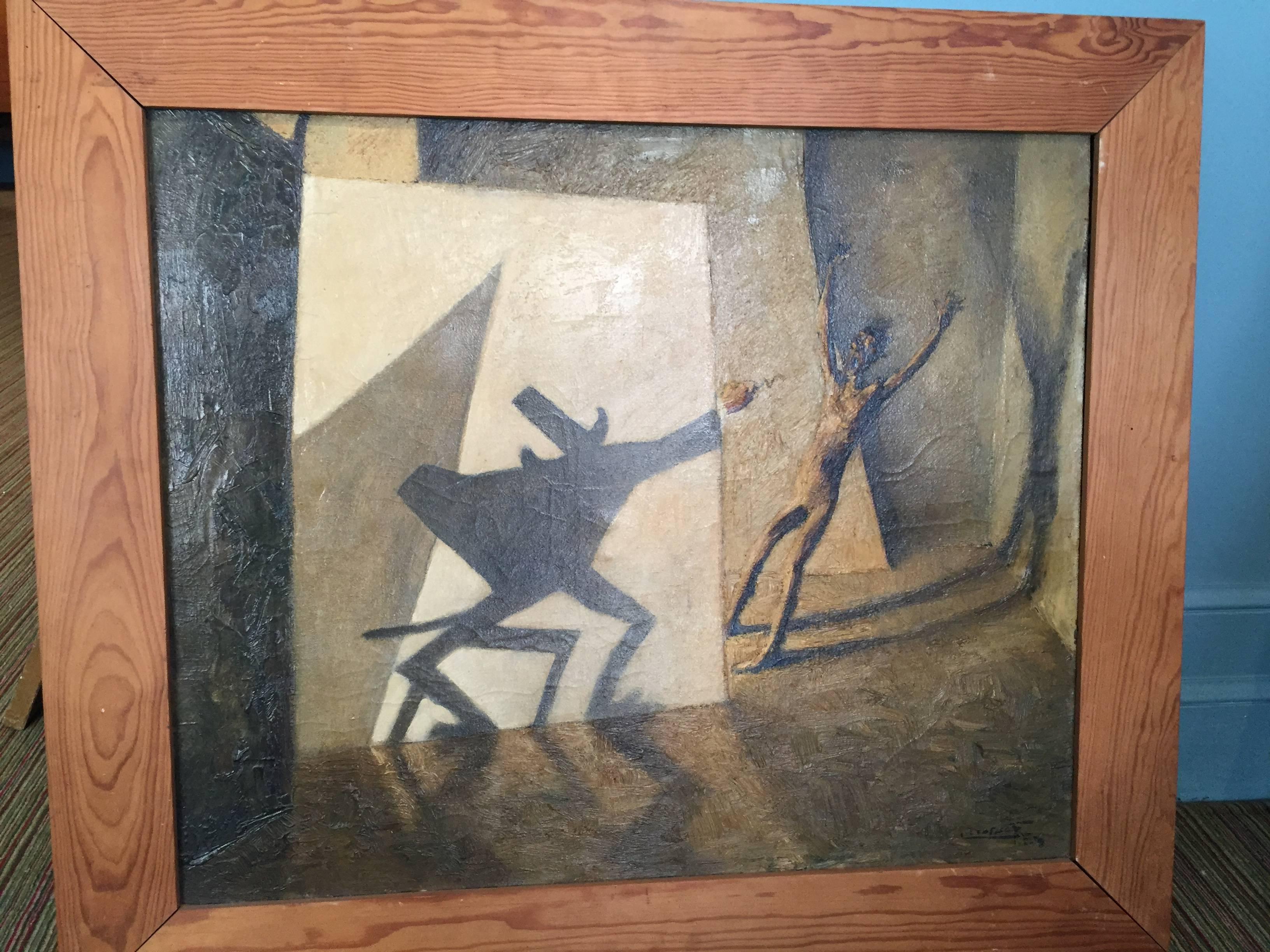 Shadow Theater, 1929 - Painting by Luc Lafnet