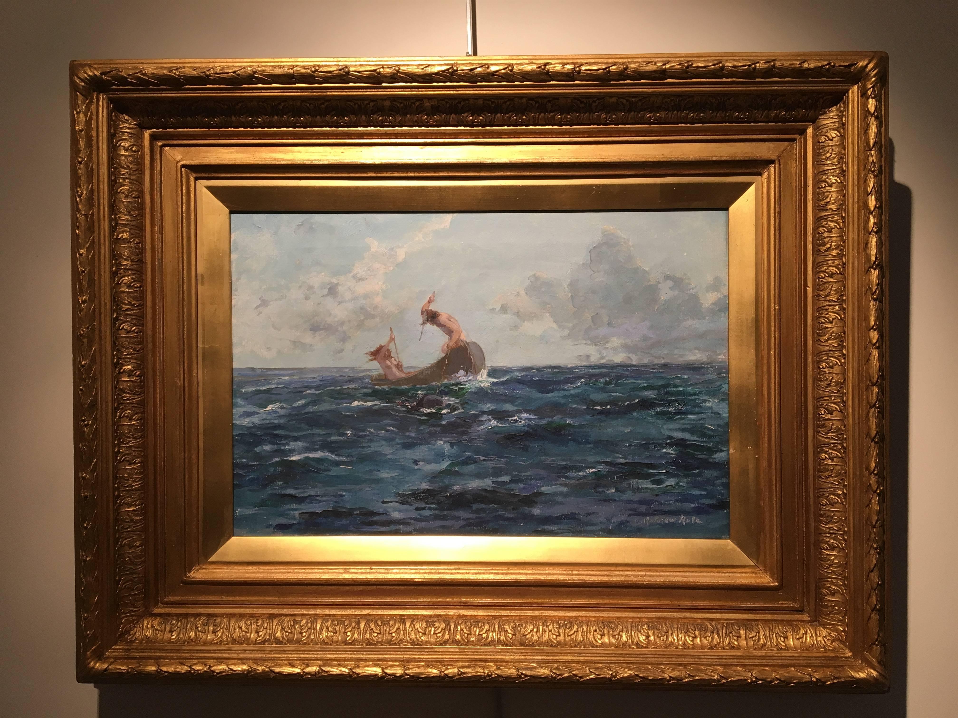 Edward Matthew Hale Landscape Painting - Alone in the sea