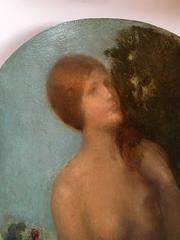 Symbolist portrait of a young woman