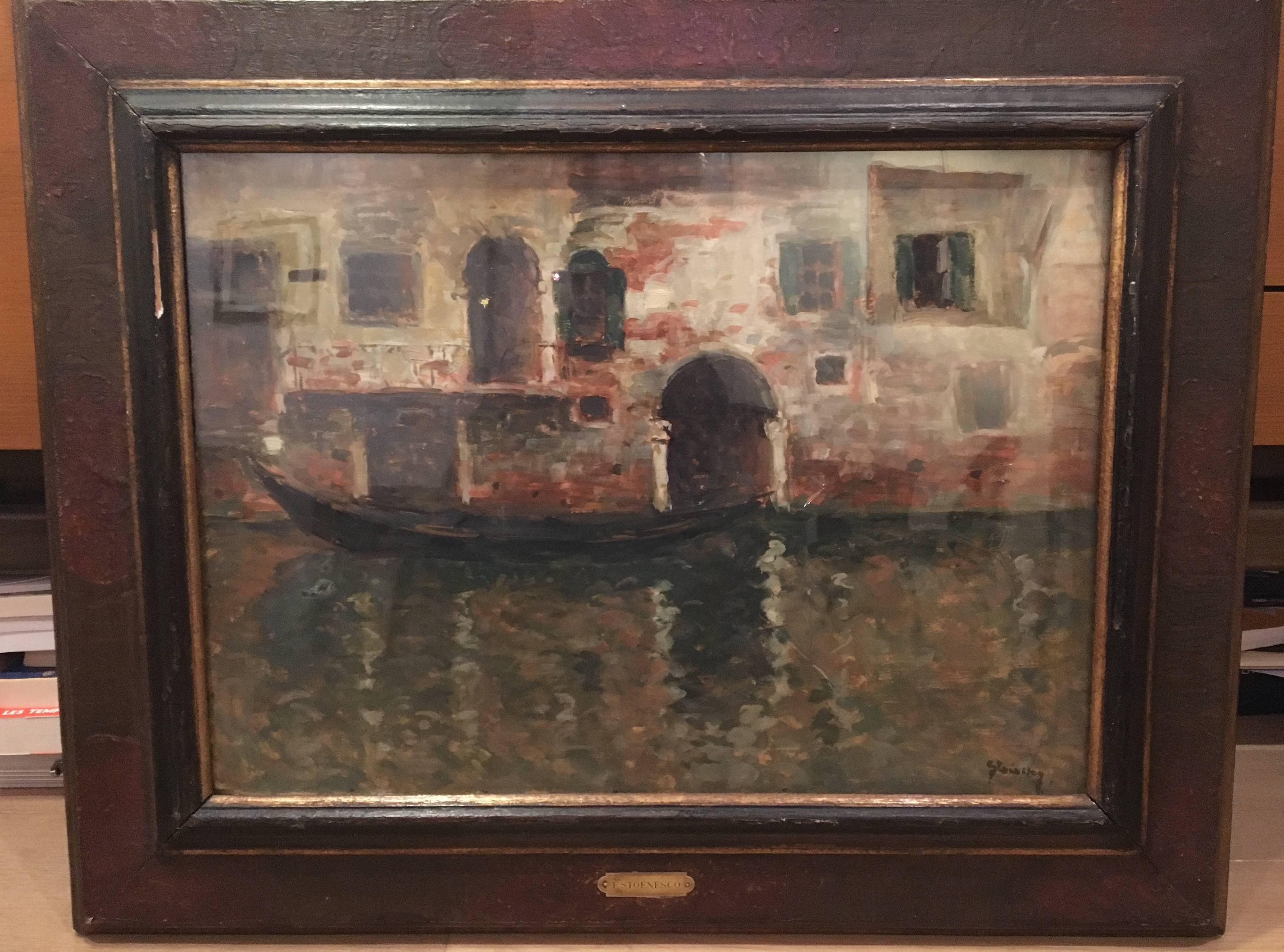 Eustatiu Grigorie Stoenescu Landscape Painting - Venice, 1924